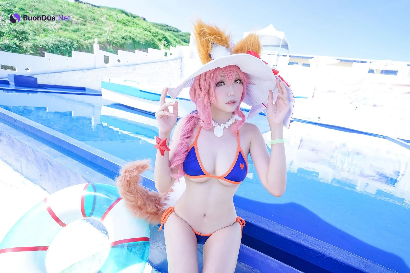 Cosplay ElyEE子 玉藻前泳装 - 사진 8