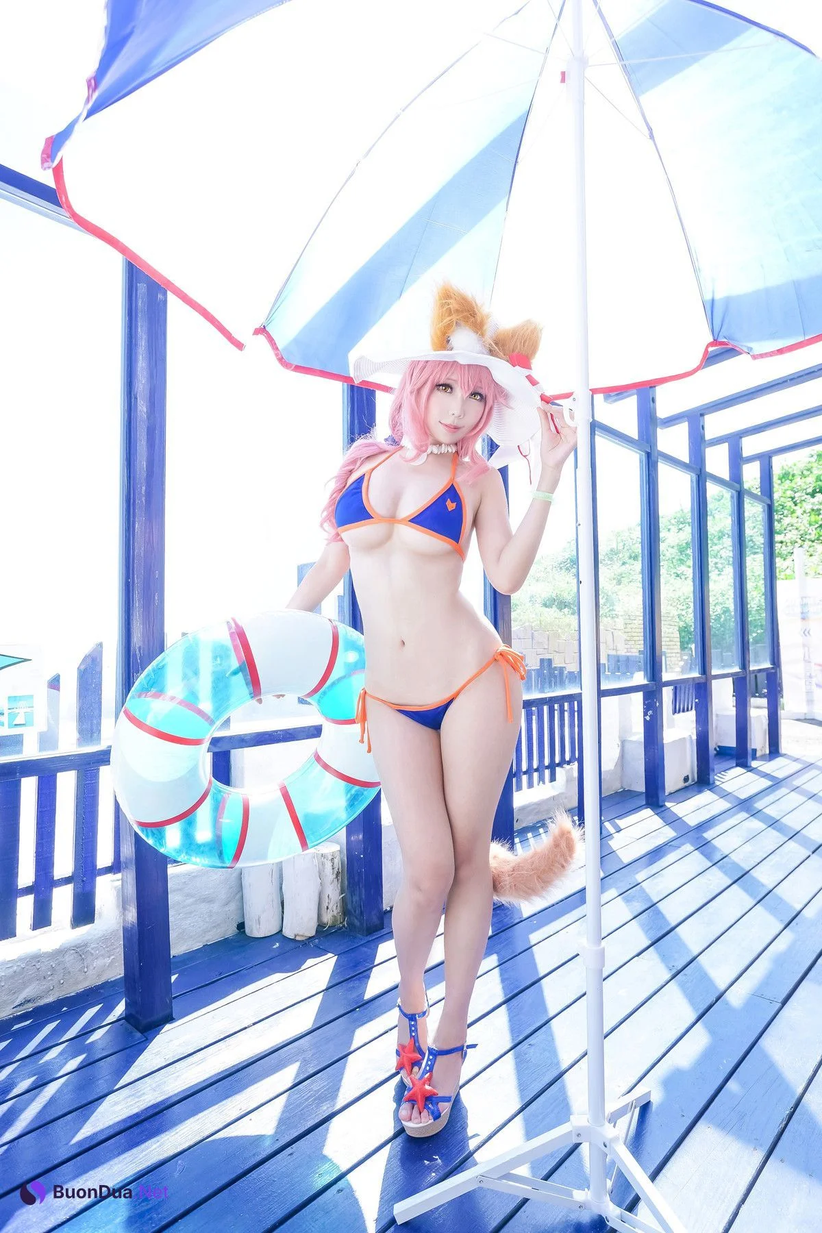 Cosplay ElyEE子 玉藻前泳装 - 사진 9