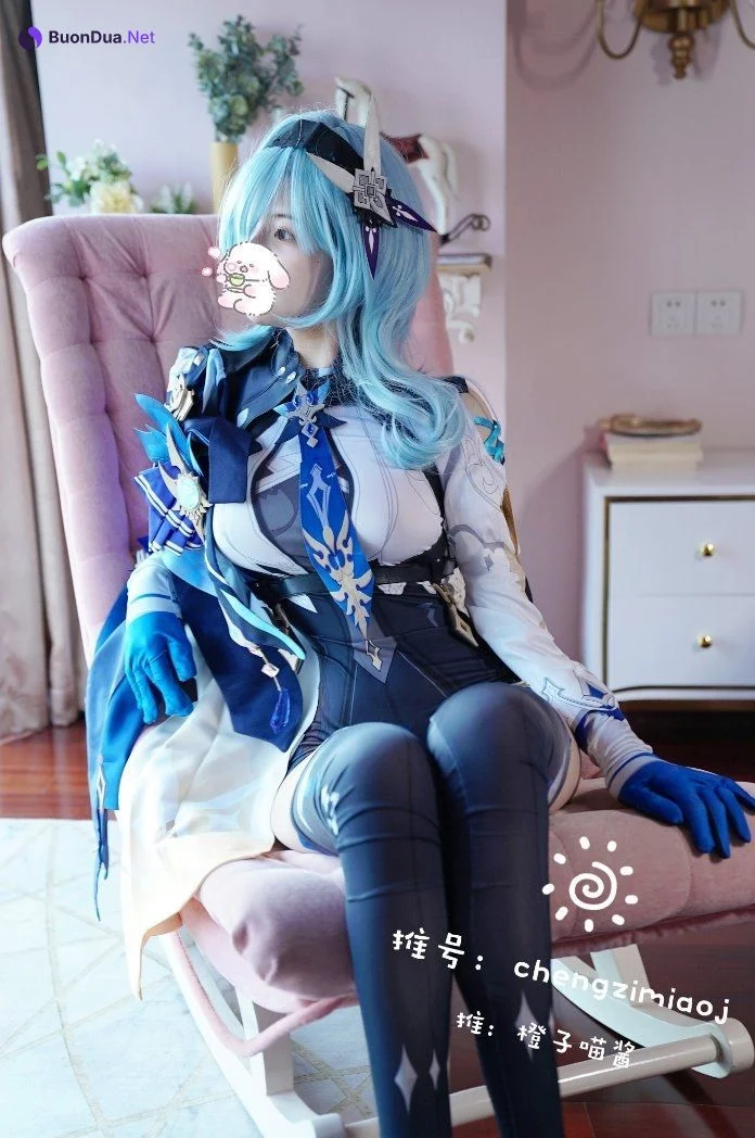 Cosplay 橙子喵酱 优菈 Eula - Photo 4