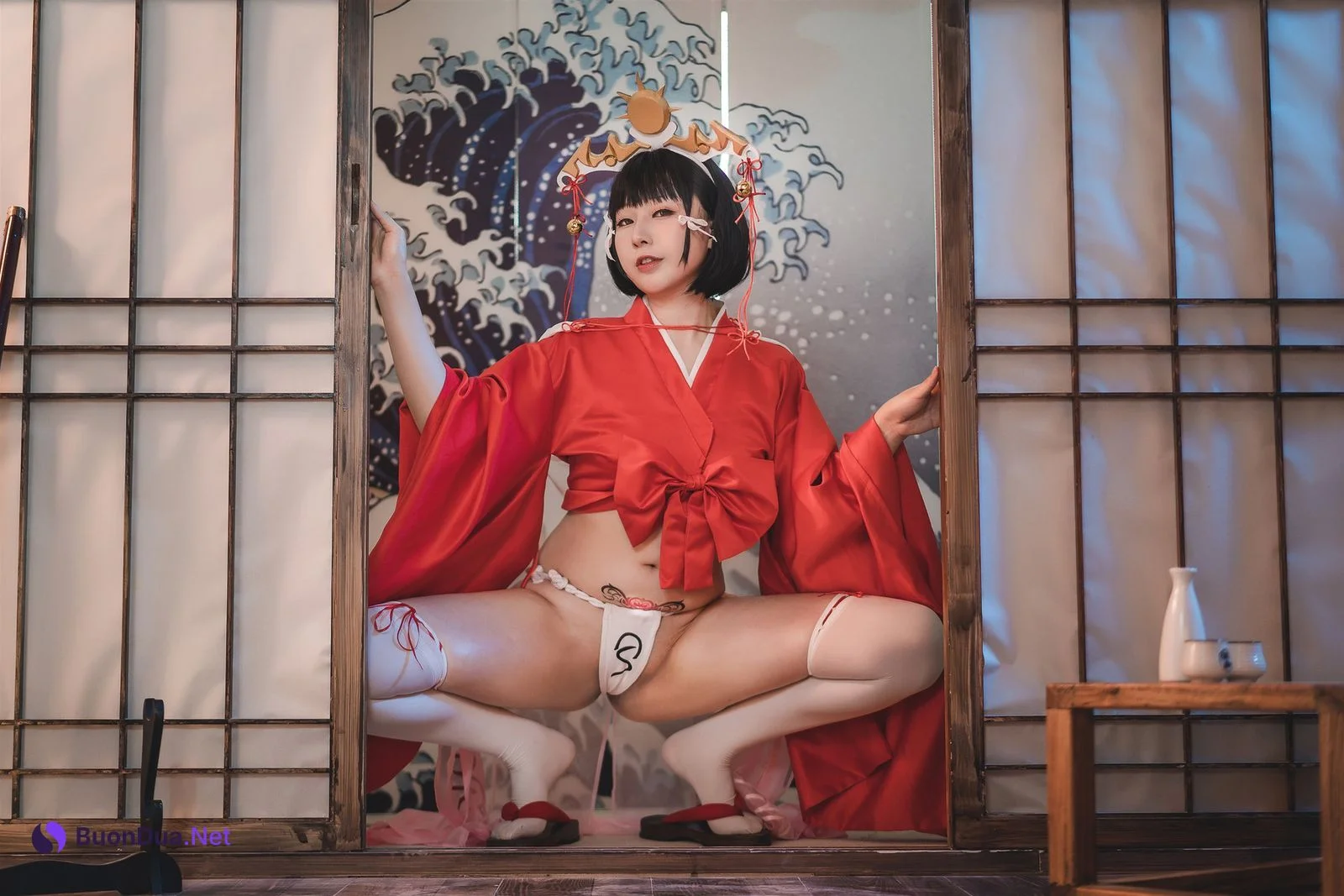 Cosplay 小容仔咕咕咕 黑兽巫女辉夜 - Photo 13