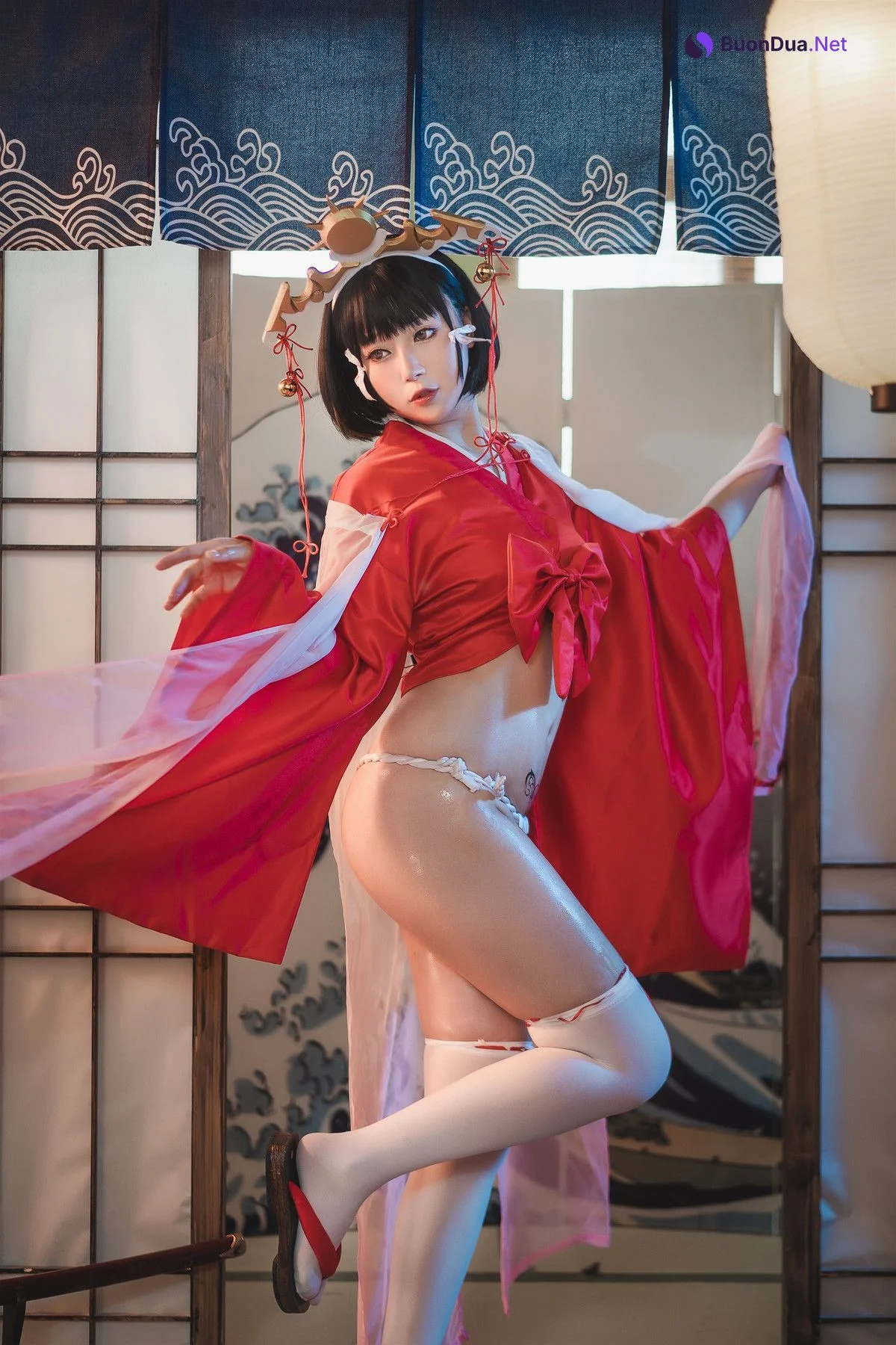 Cosplay 小容仔咕咕咕 黑兽巫女辉夜 - Photo 3