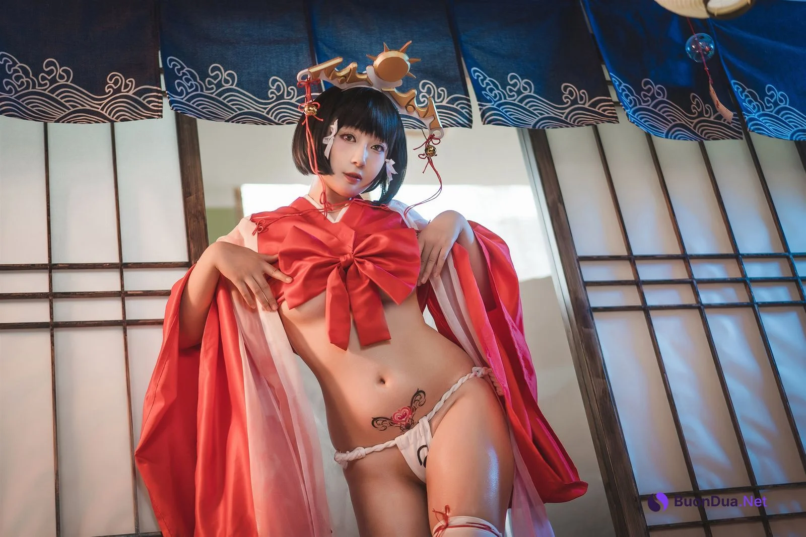 Cosplay 小容仔咕咕咕 黑兽巫女辉夜 - Photo 7