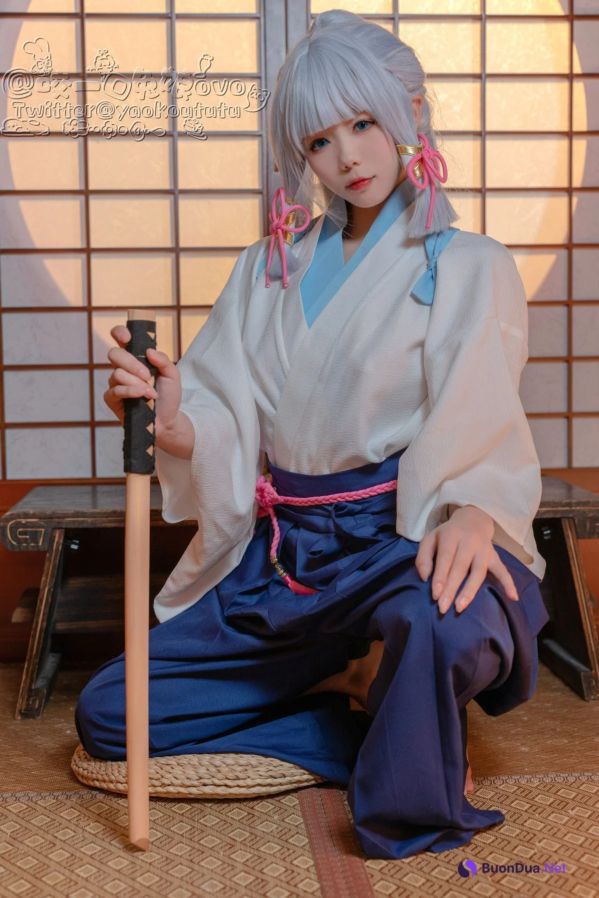 Cosplay 黏黏团子兔 绫华的小憩 - Photo 4