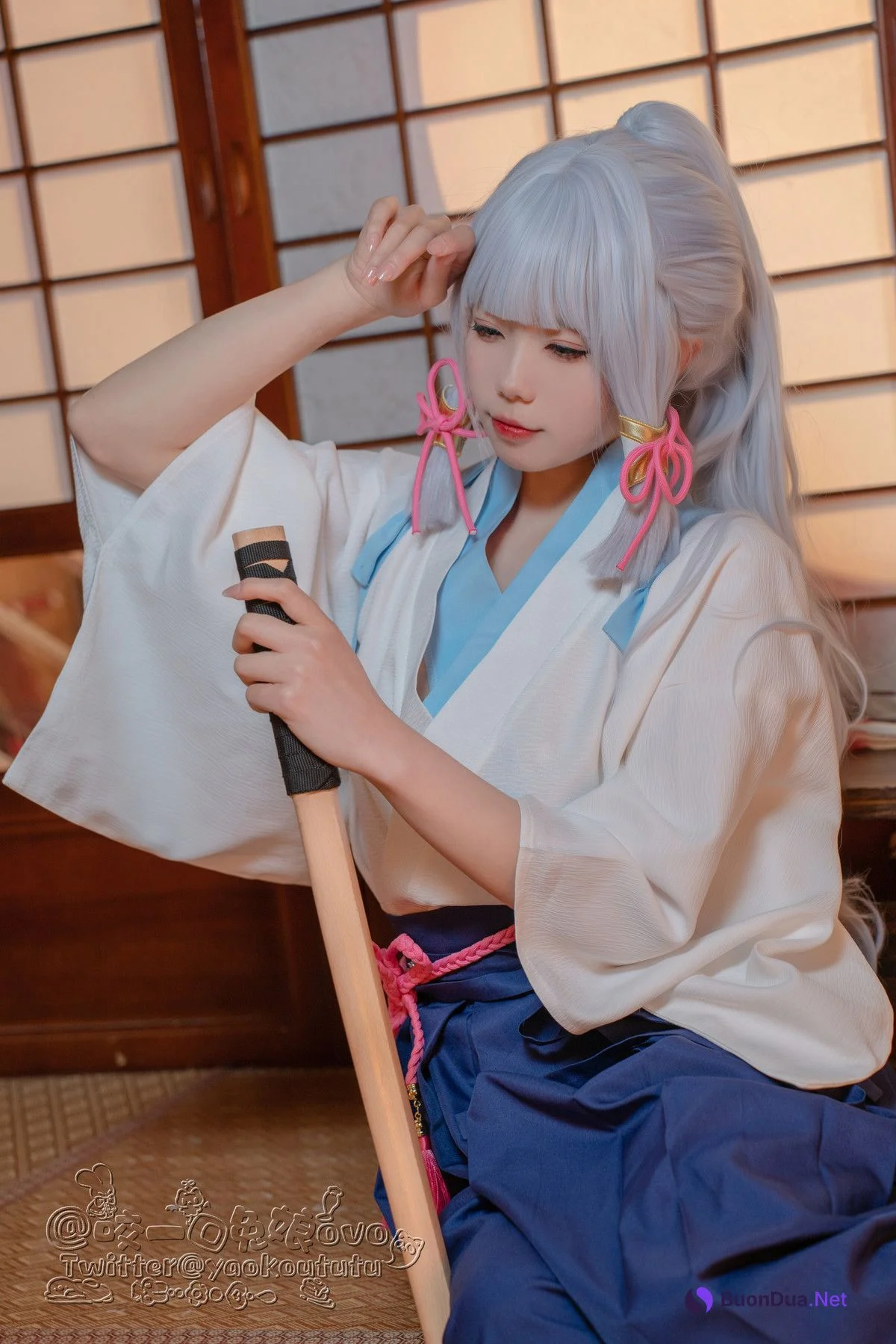Cosplay 黏黏团子兔 绫华的小憩 - Photo 5