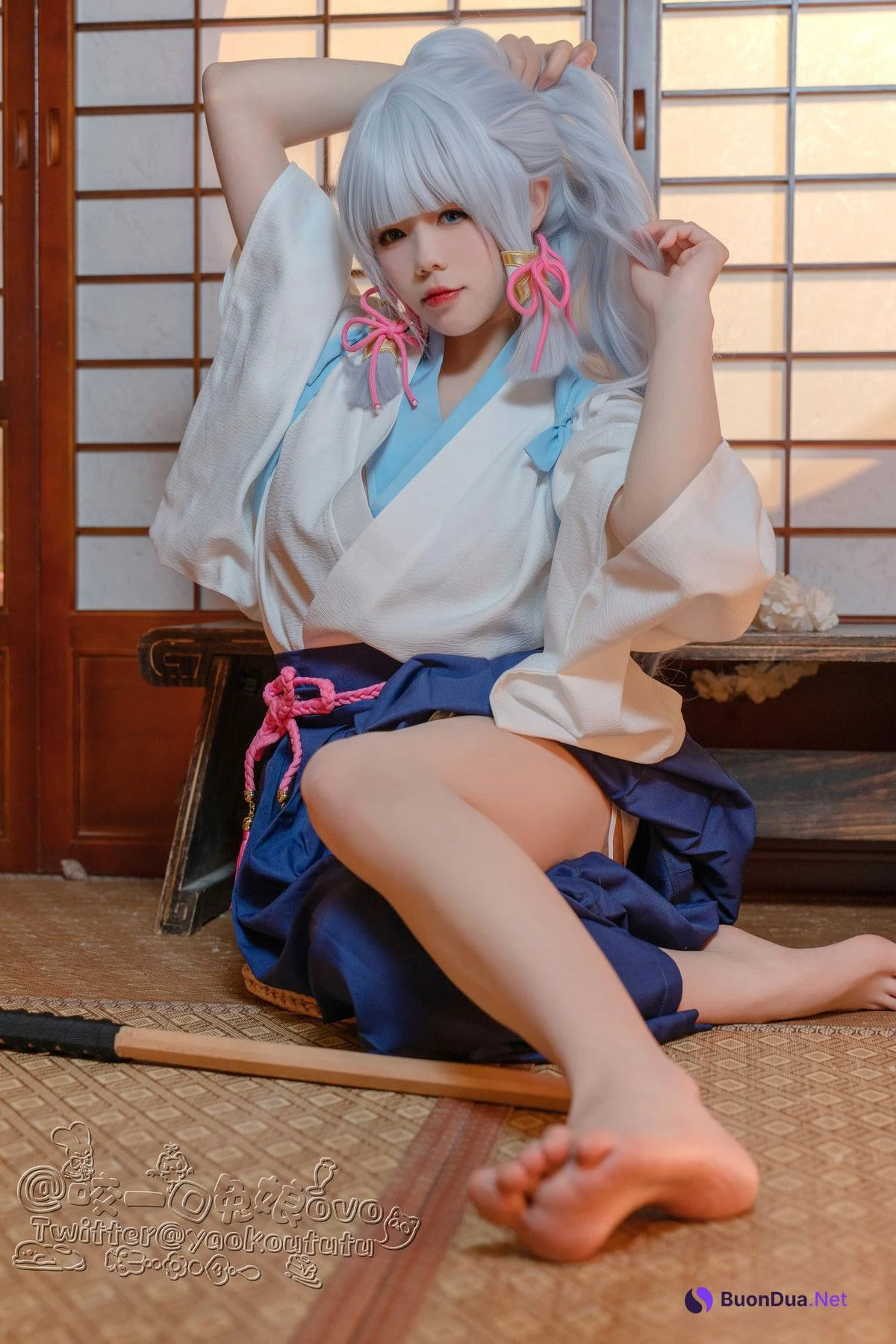 Cosplay 黏黏团子兔 绫华的小憩 - Photo 7