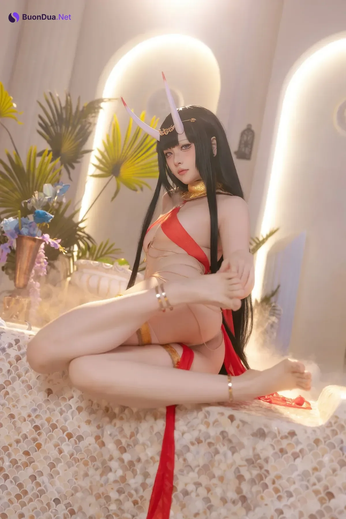 Cosplay 屿鱼 – 碧蓝航线 能代 赤纱浴影 - Photo 14
