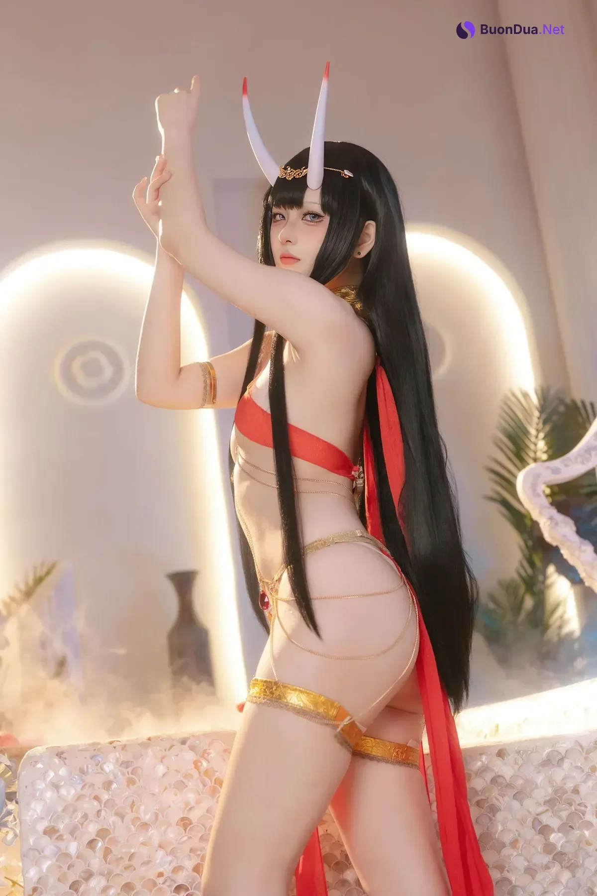Cosplay 屿鱼 – 碧蓝航线 能代 赤纱浴影 - Photo 18