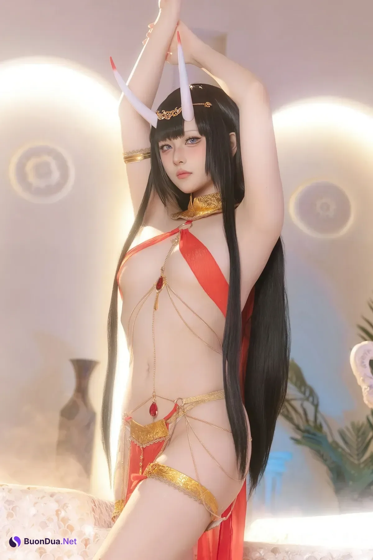 Cosplay 屿鱼 – 碧蓝航线 能代 赤纱浴影 - Photo 2