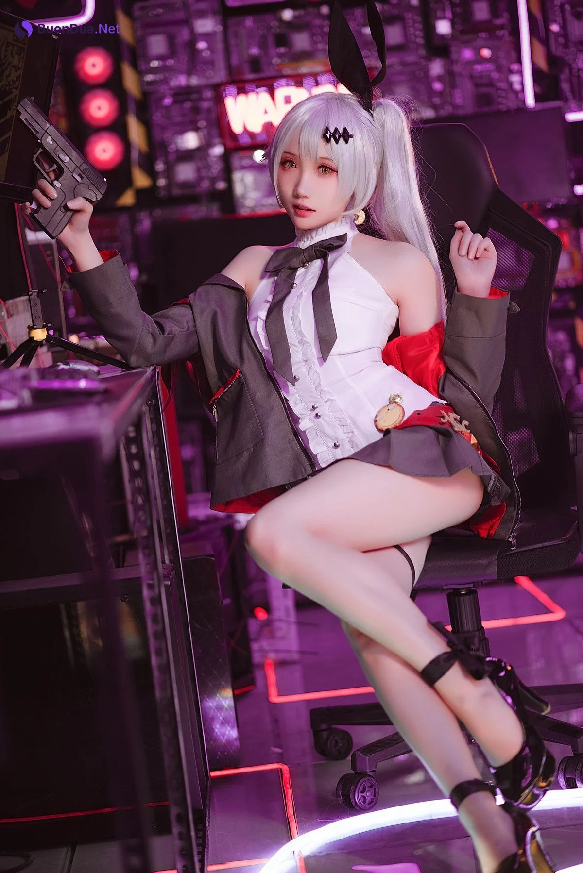 Cosplay 瓜希酱 少女前线 FN-57 Five-seveN - Photo 9