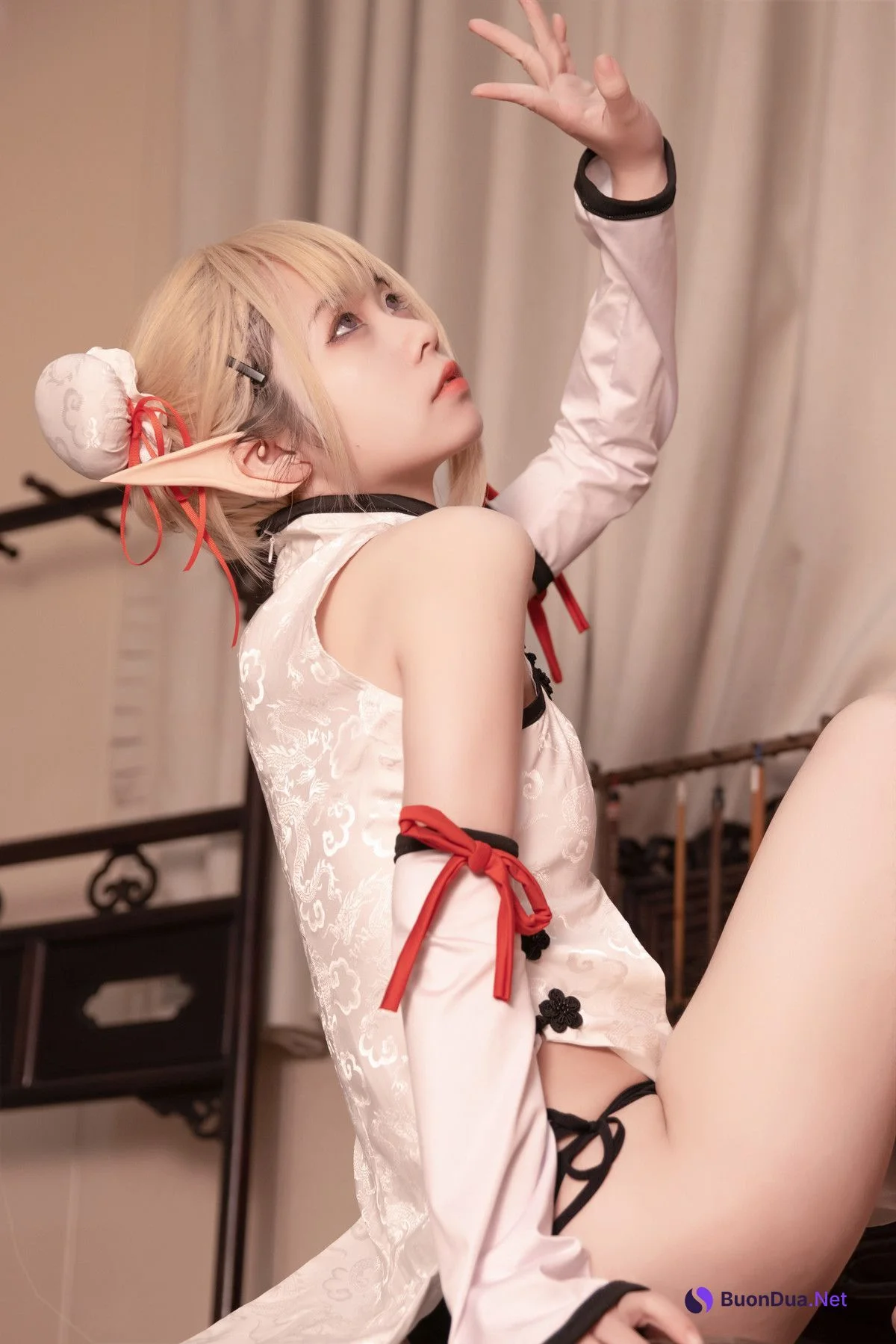 Cosplay G44不会受伤 水兰儿白旗袍 - Photo 16