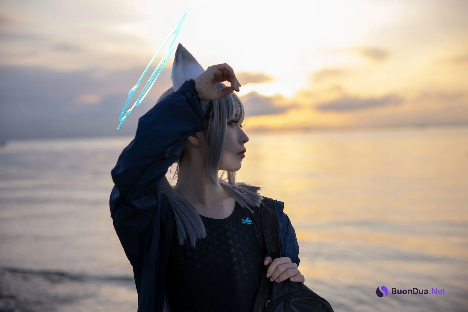 Cosplay G44不会受伤 碧蓝档案 砂狼白子泳装 - Photo 19