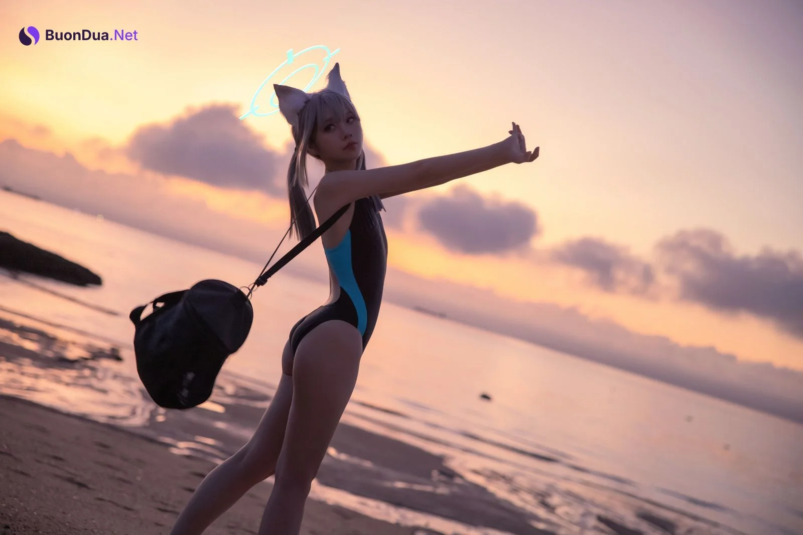 Cosplay G44不会受伤 碧蓝档案 砂狼白子泳装 - Photo 5