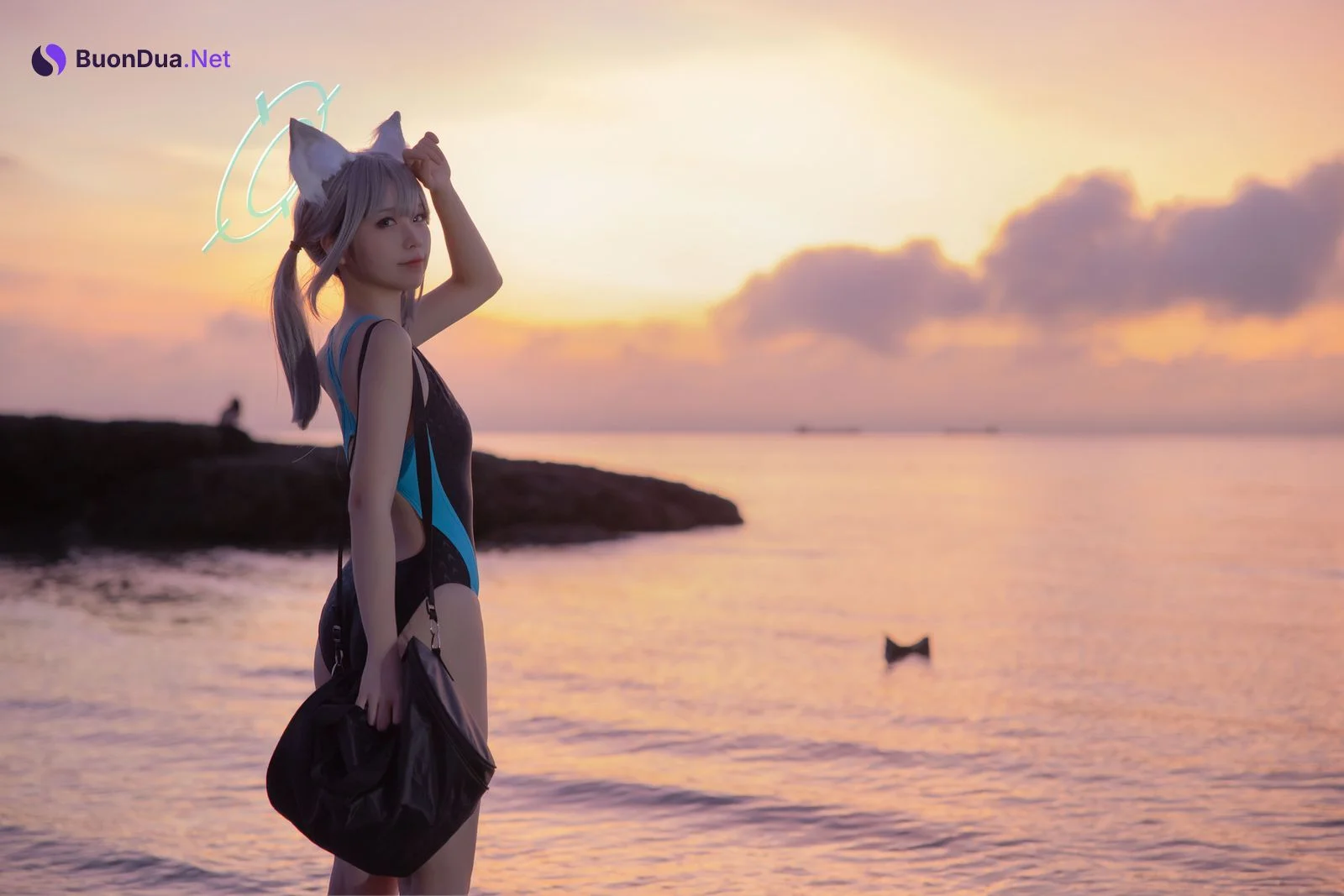 Cosplay G44不会受伤 碧蓝档案 砂狼白子泳装 - Photo 8