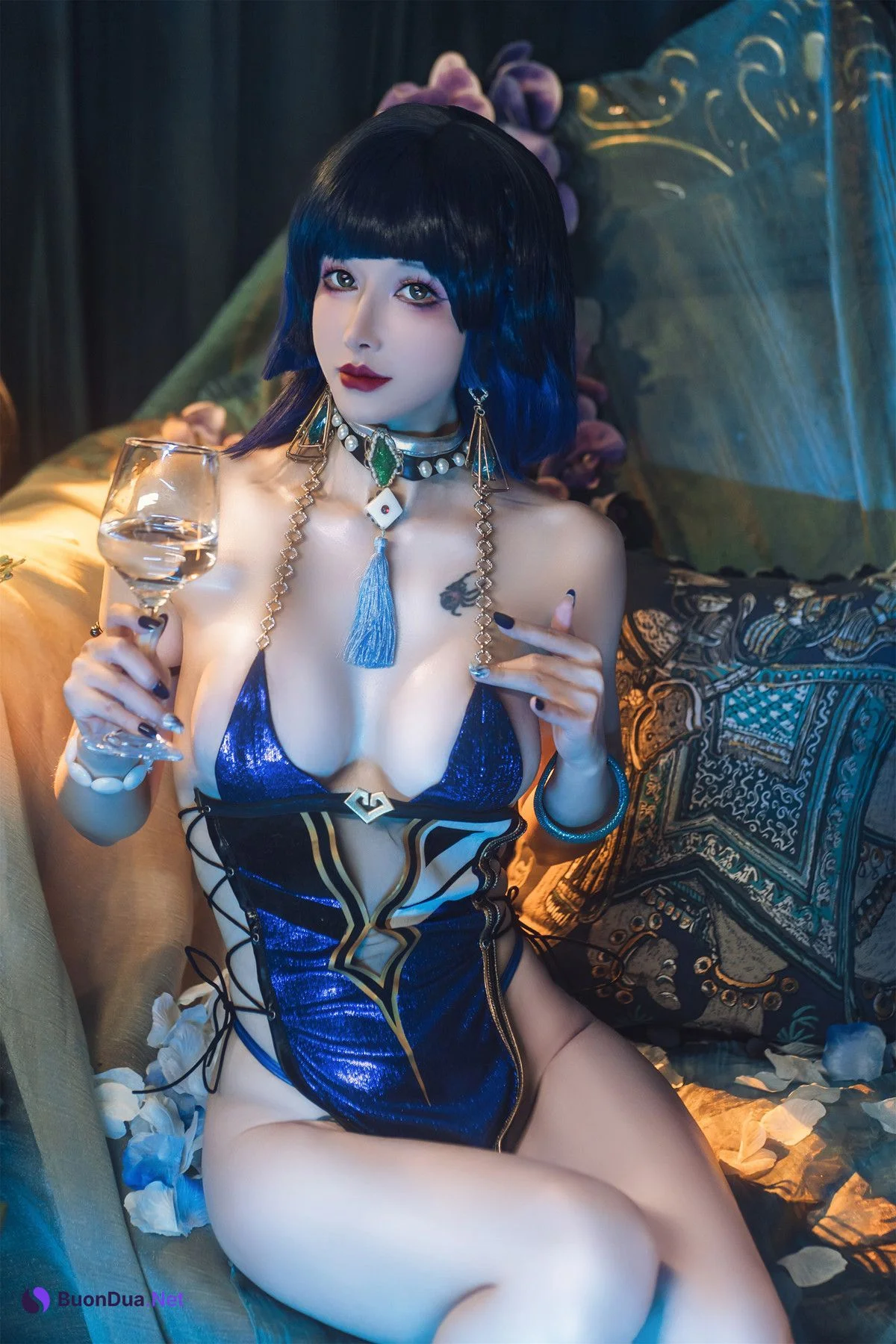 Cosplay 鹿八岁 原神 夜兰 Genshin Yelan - Photo 2