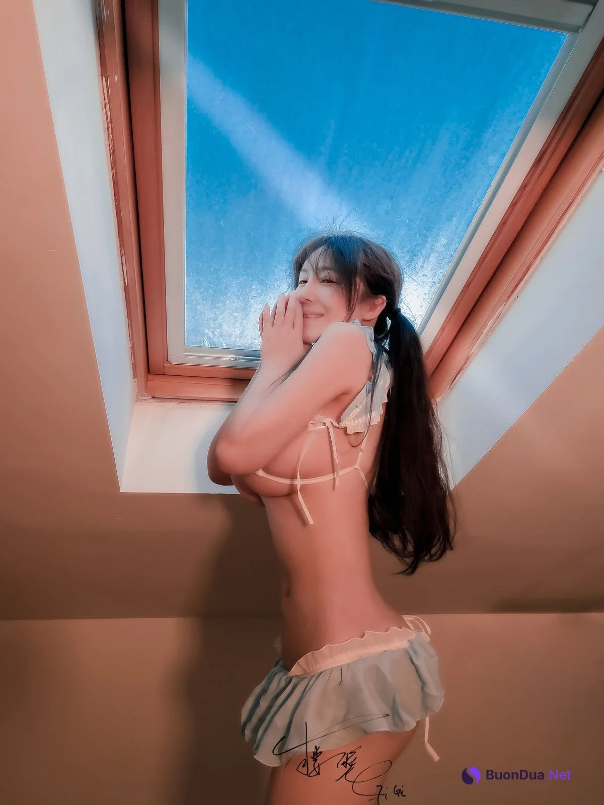 Cosplay 樱晚gigi 蓝色比基尼 - Photo 2