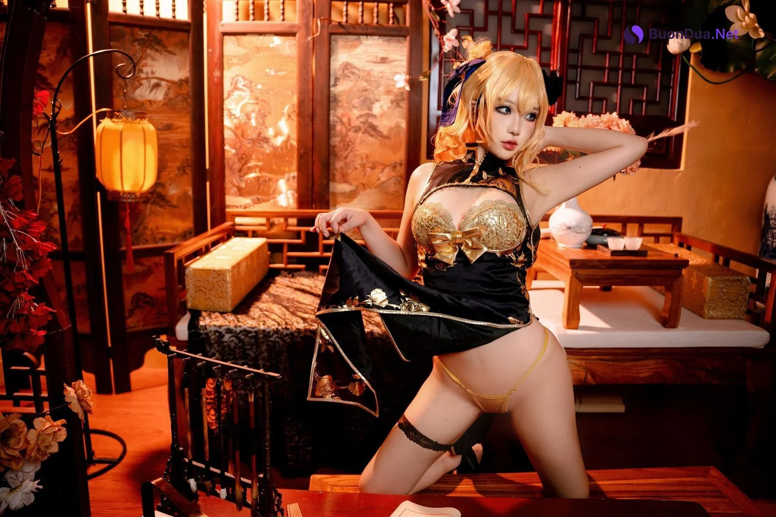 Cosplay 七七娜娜子 金莲 Gold Lily - Photo 7