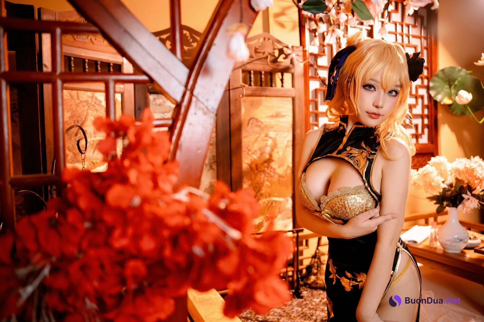 Cosplay 七七娜娜子 金莲 Gold Lily - Photo 9