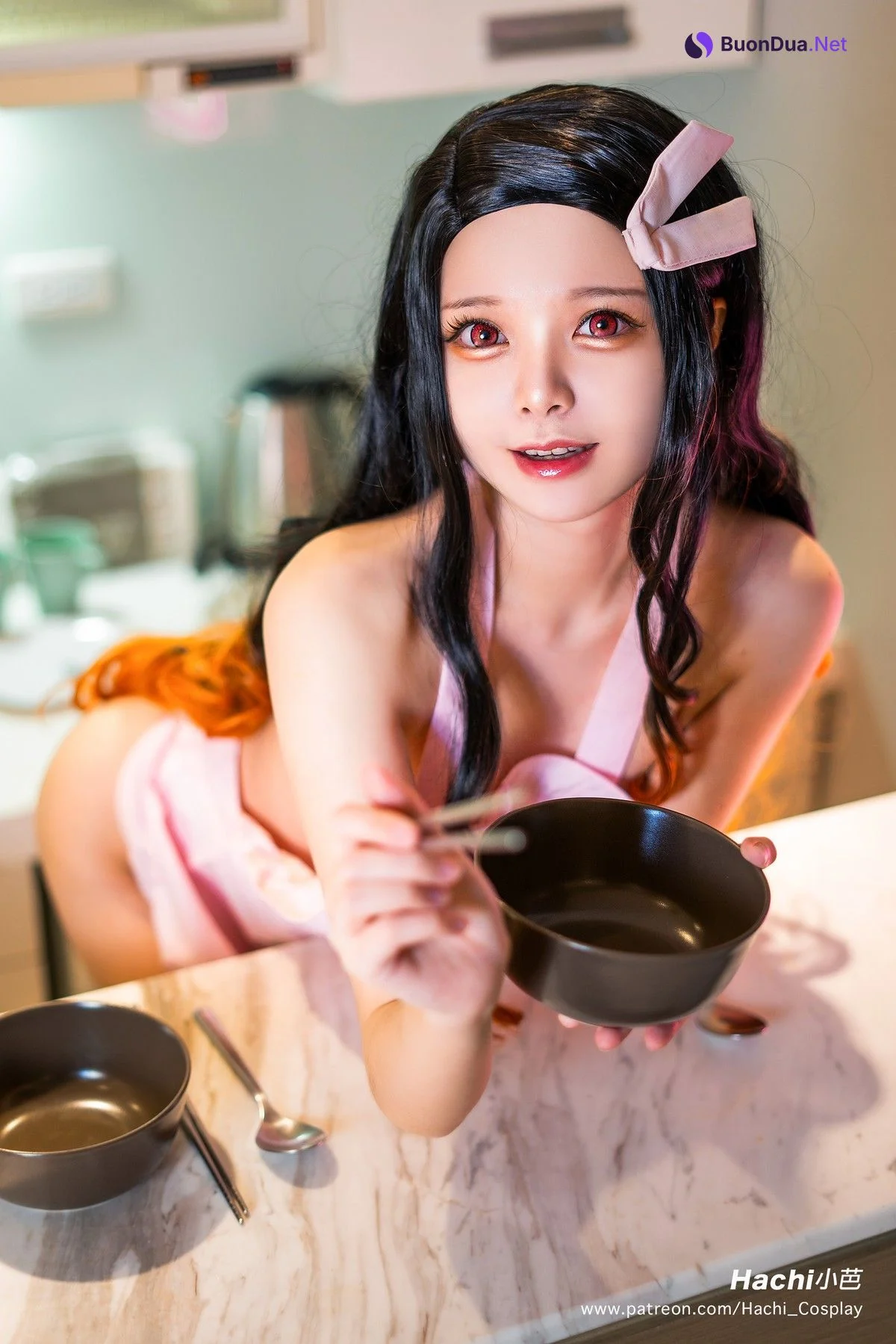 Cosplay Hachi小芭 灶门祢豆子 Nezuko Apron - Photo 11