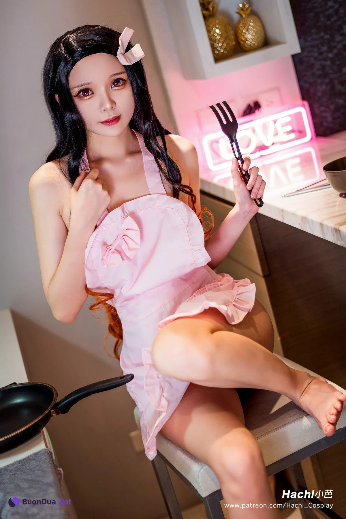 Cosplay Hachi小芭 灶门祢豆子 Nezuko Apron - Photo 8