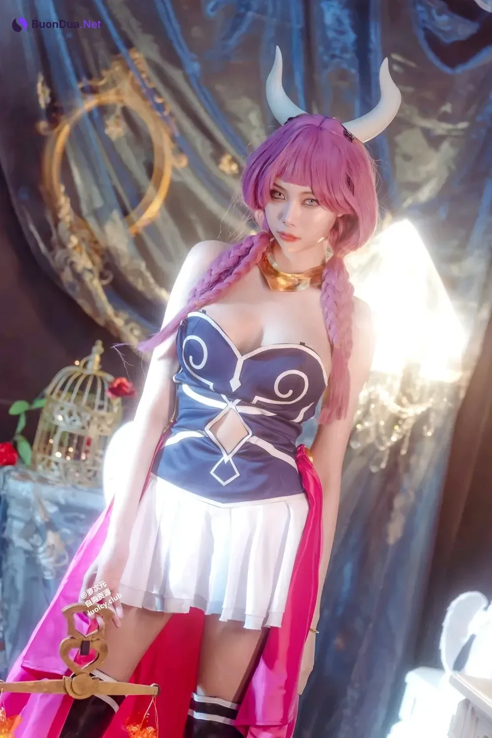 Cosplay Haruka_ハルカ – 阿烏拉給我脫掉!｜雙女神的秘密快樂時光 - 写真 2