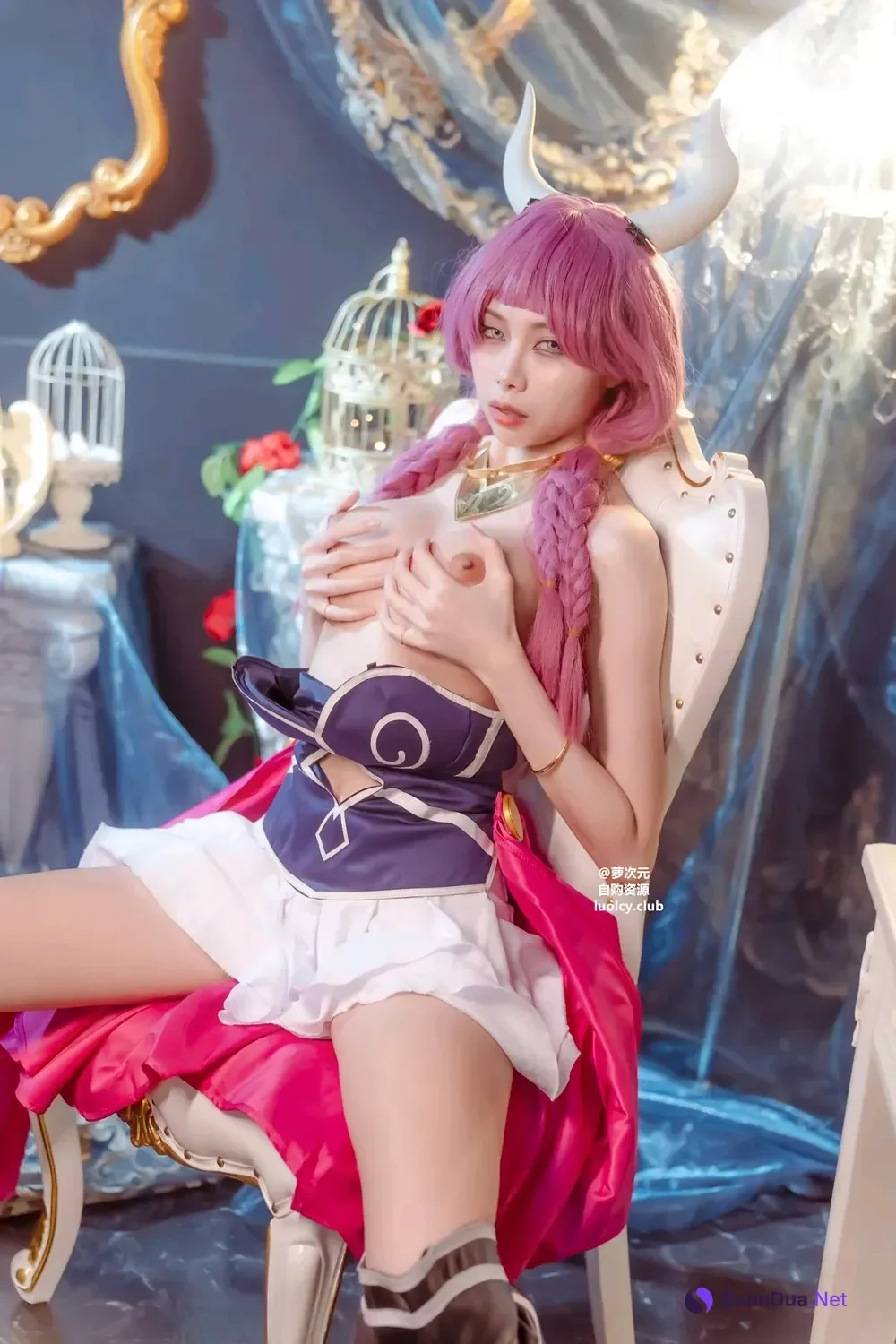 Cosplay Haruka_ハルカ – 阿烏拉給我脫掉!｜雙女神的秘密快樂時光 - 写真 9