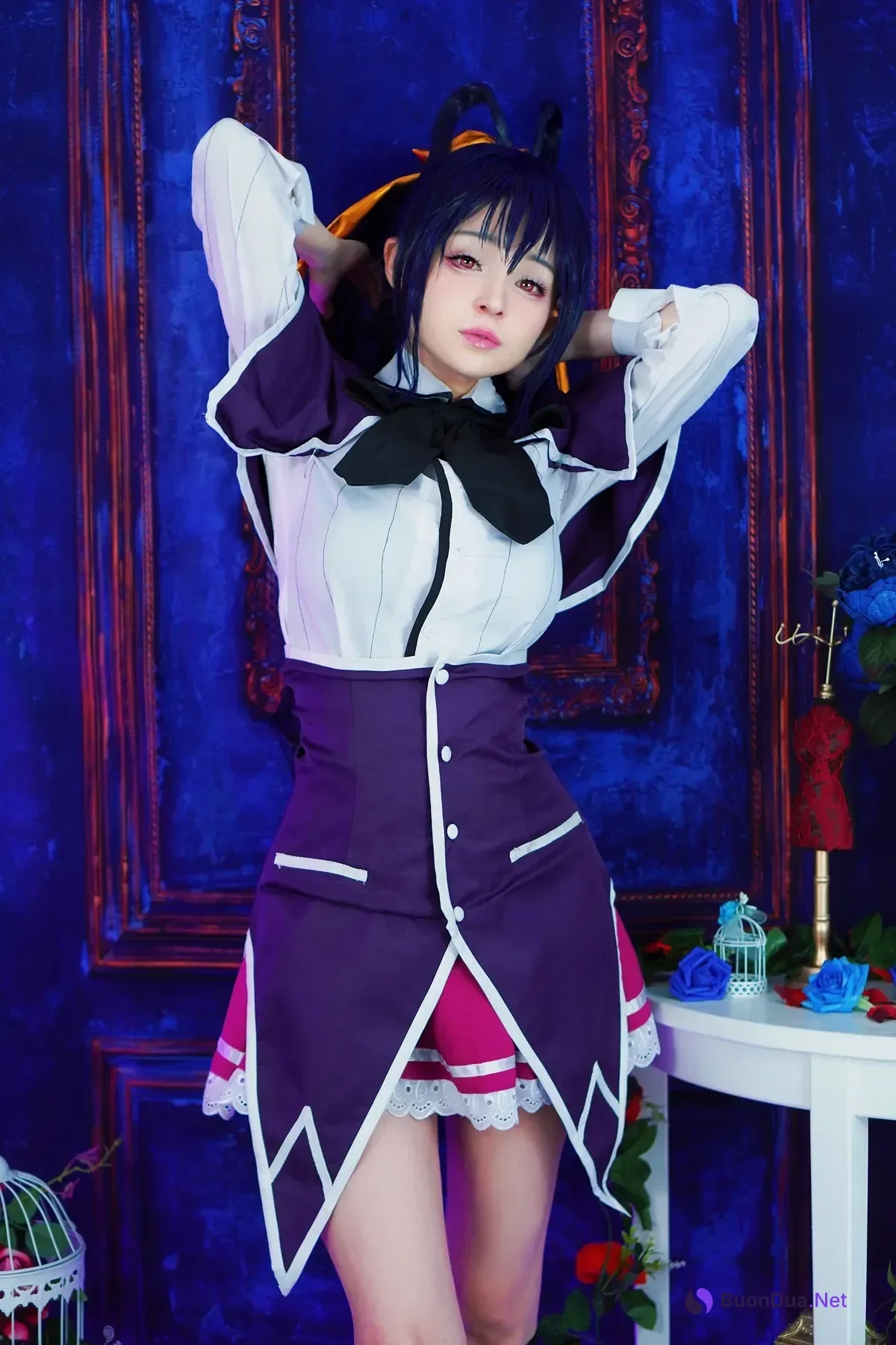 Cosplay Hidori Rose – Akeno Himejima 恶魔高校姬岛朱乃 - Photo 11