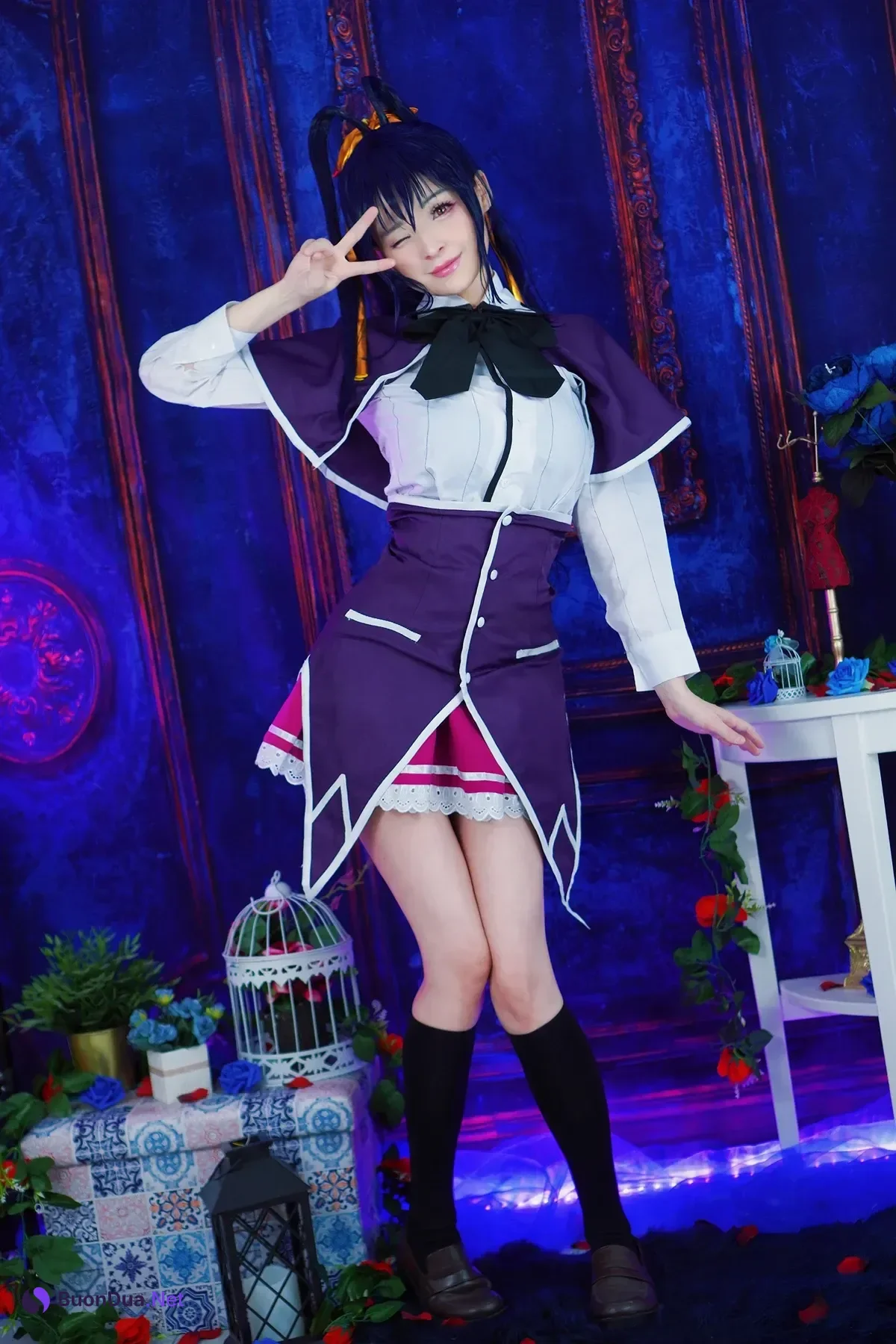 Cosplay Hidori Rose – Akeno Himejima 恶魔高校姬岛朱乃 - Photo 6