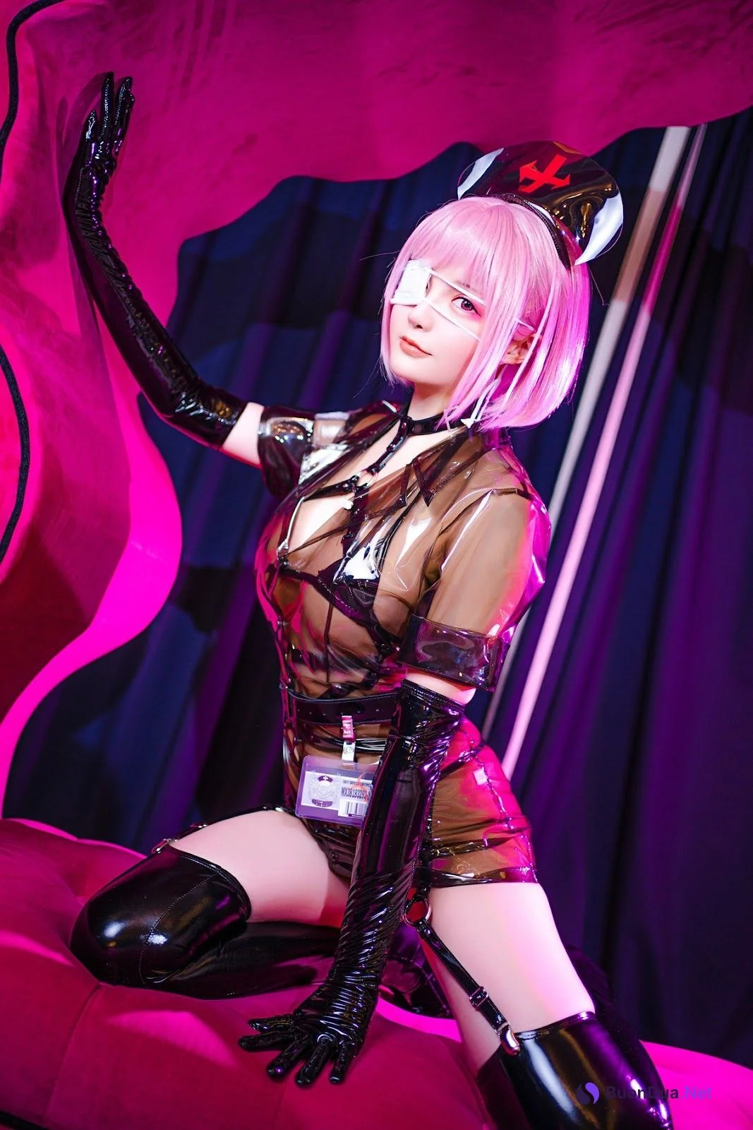 Cosplay 星之迟迟Hoshilily 透明护士 - Photo 16