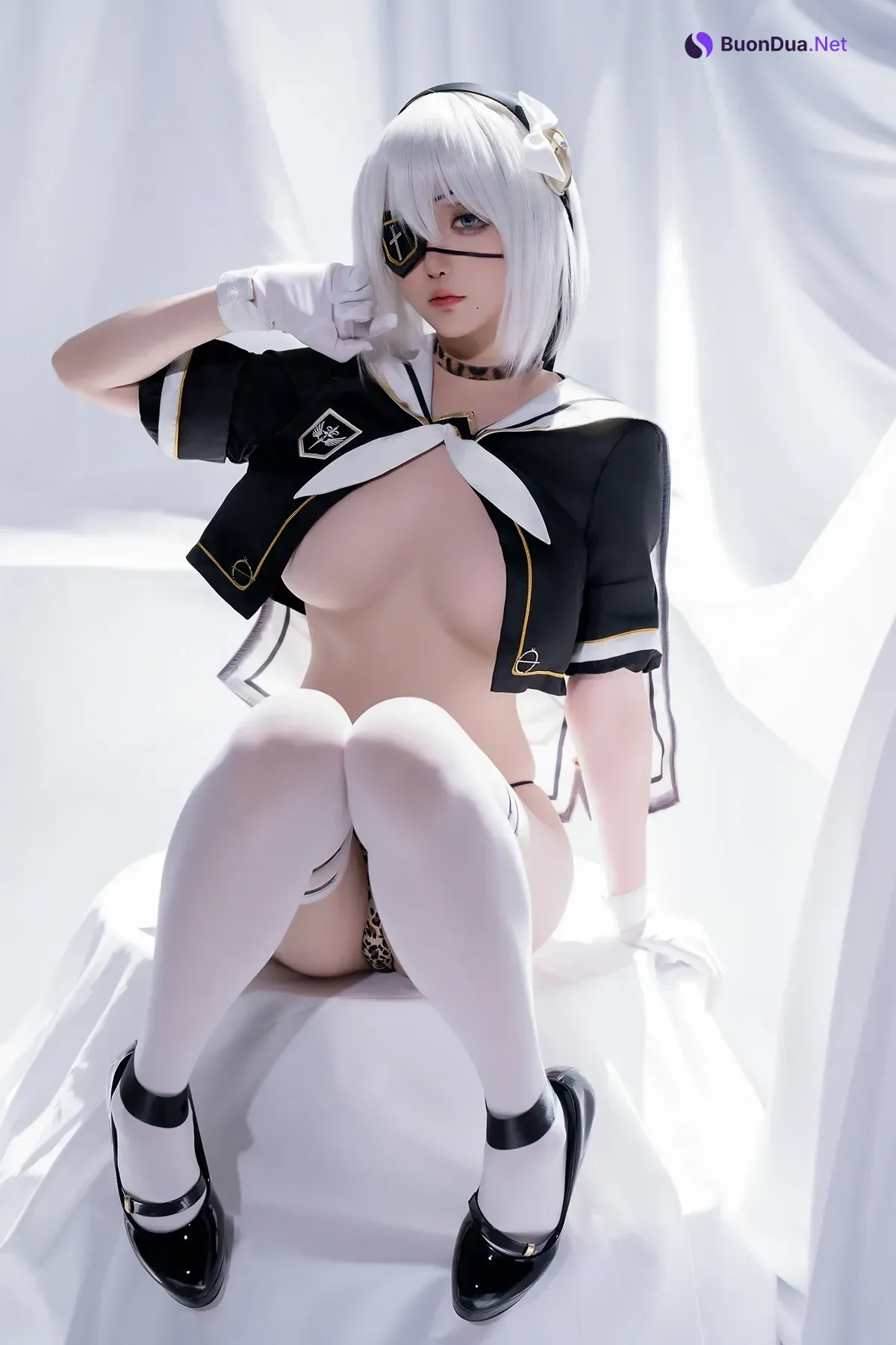 Cosplay 星之迟迟Hoshilily – 尼尔同人 2B学姐服 - Photo 12