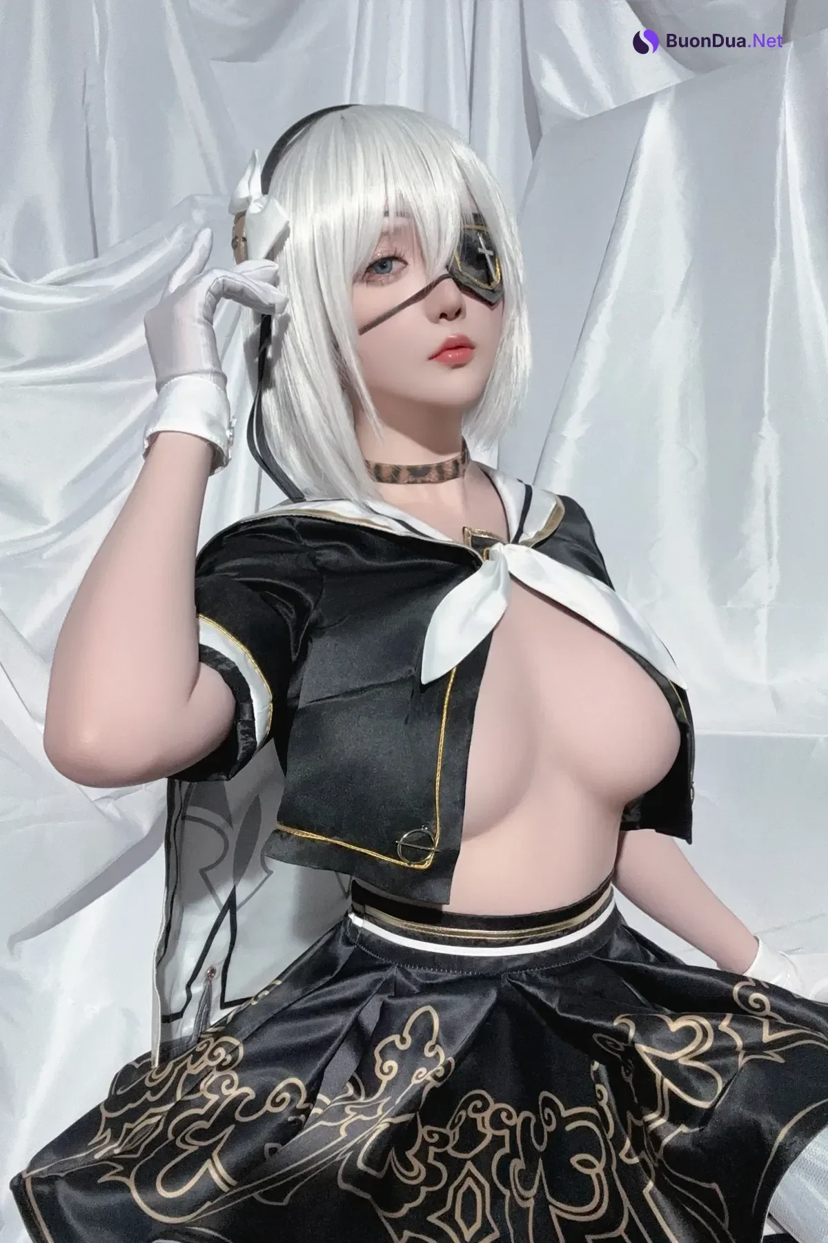 Cosplay 星之迟迟Hoshilily – 尼尔同人 2B学姐服 - Photo 17
