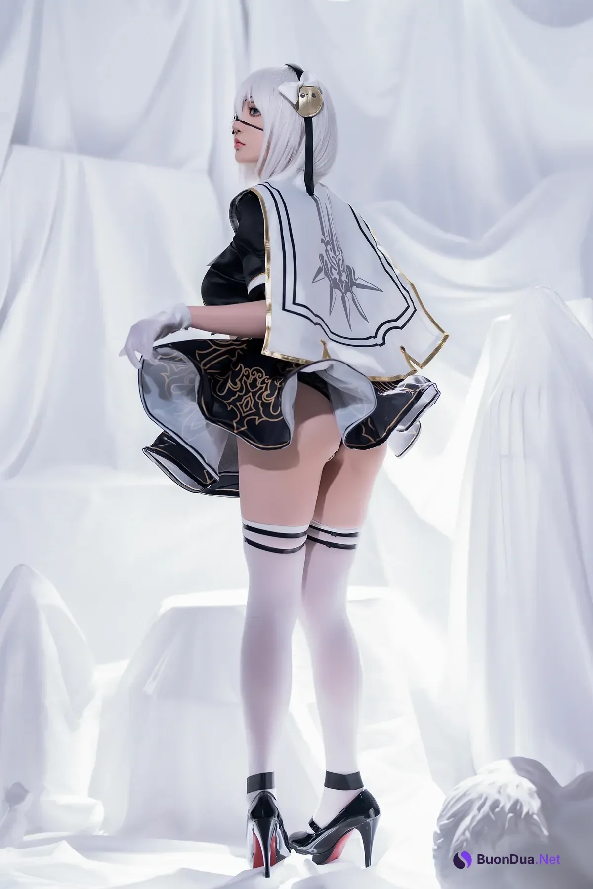 Cosplay 星之迟迟Hoshilily – 尼尔同人 2B学姐服 - Photo 4