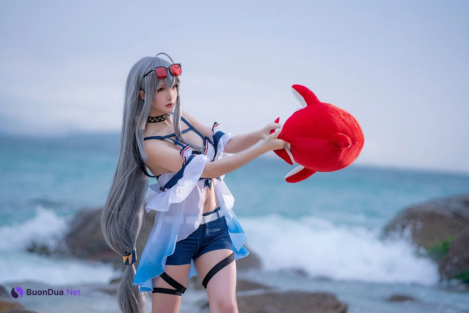 Cosplay 星之迟迟Hoshilily 斯卡蒂 - Photo 15