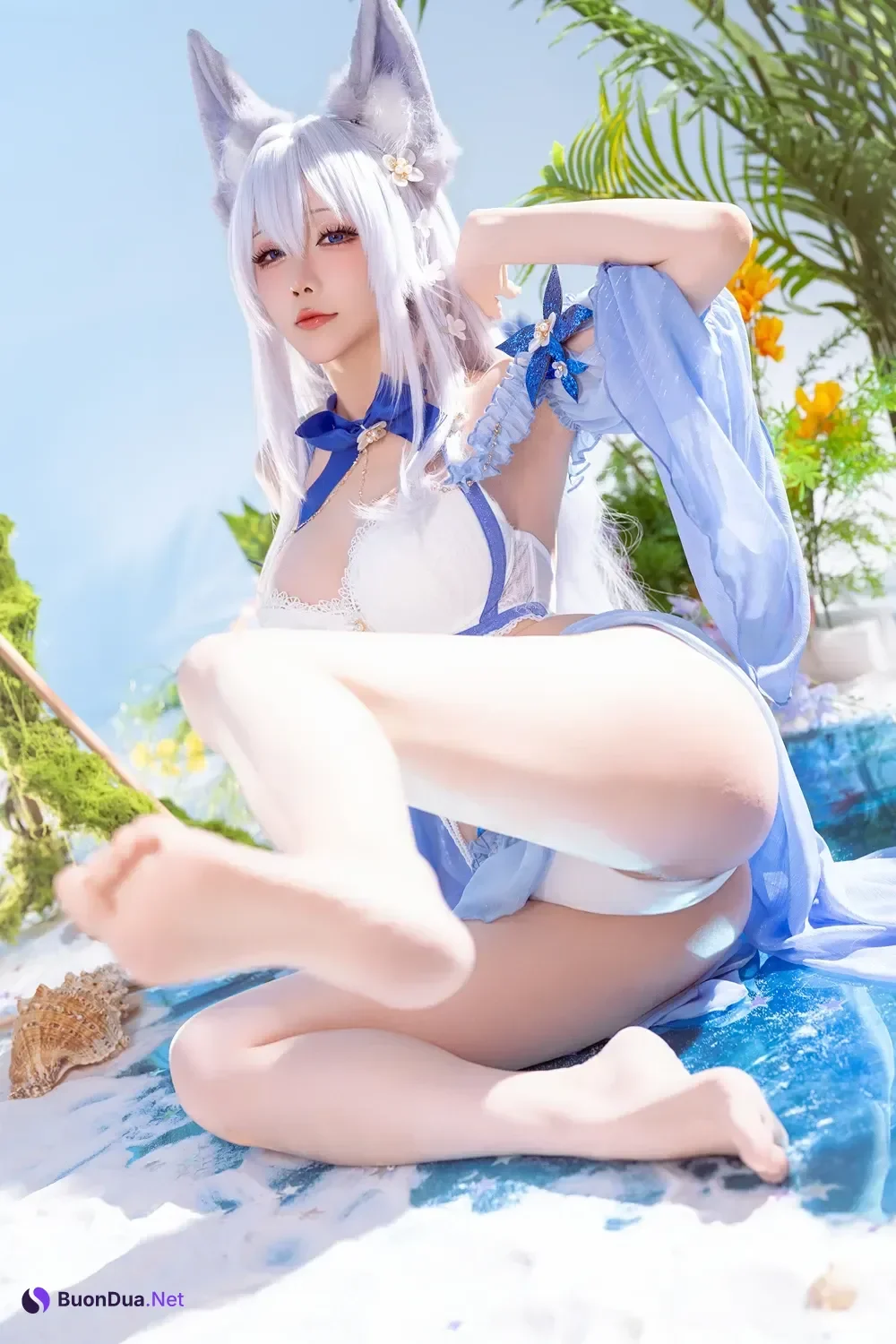 Cosplay 星之迟迟Hoshilily – 碧蓝航线 信浓泳装 - Photo 11
