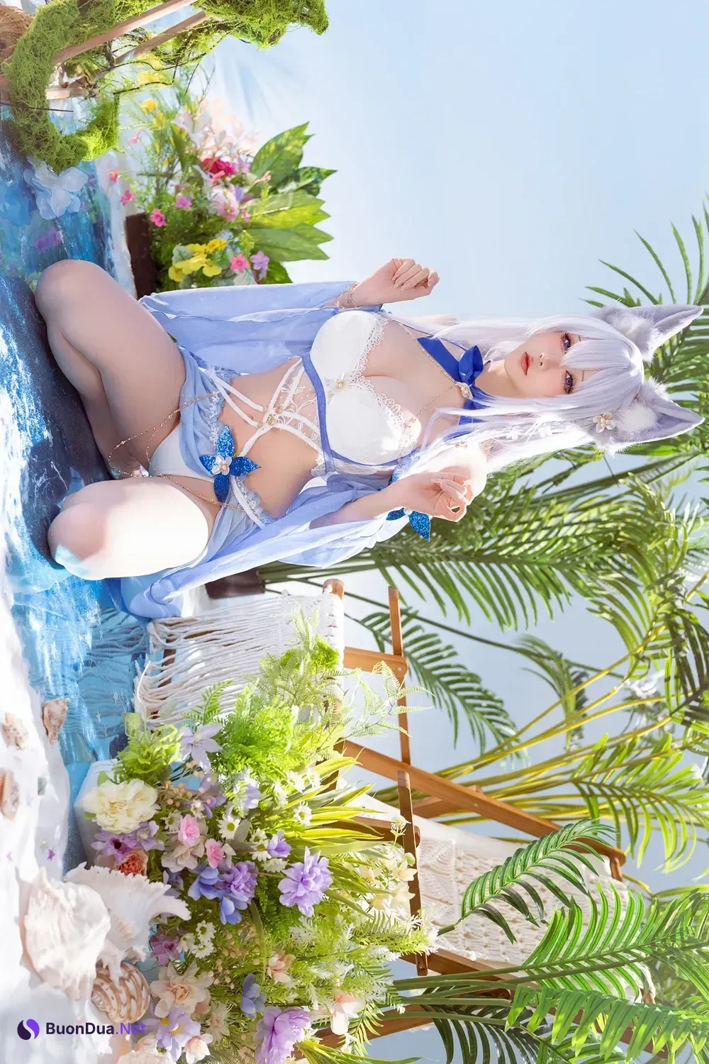 Cosplay 星之迟迟Hoshilily – 碧蓝航线 信浓泳装 - Photo 16