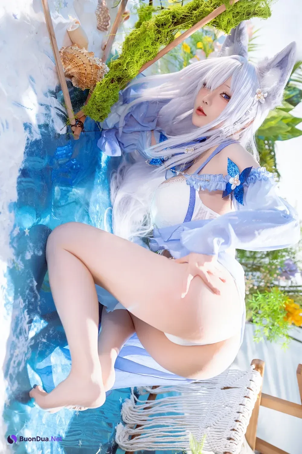 Cosplay 星之迟迟Hoshilily – 碧蓝航线 信浓泳装 - Photo 20