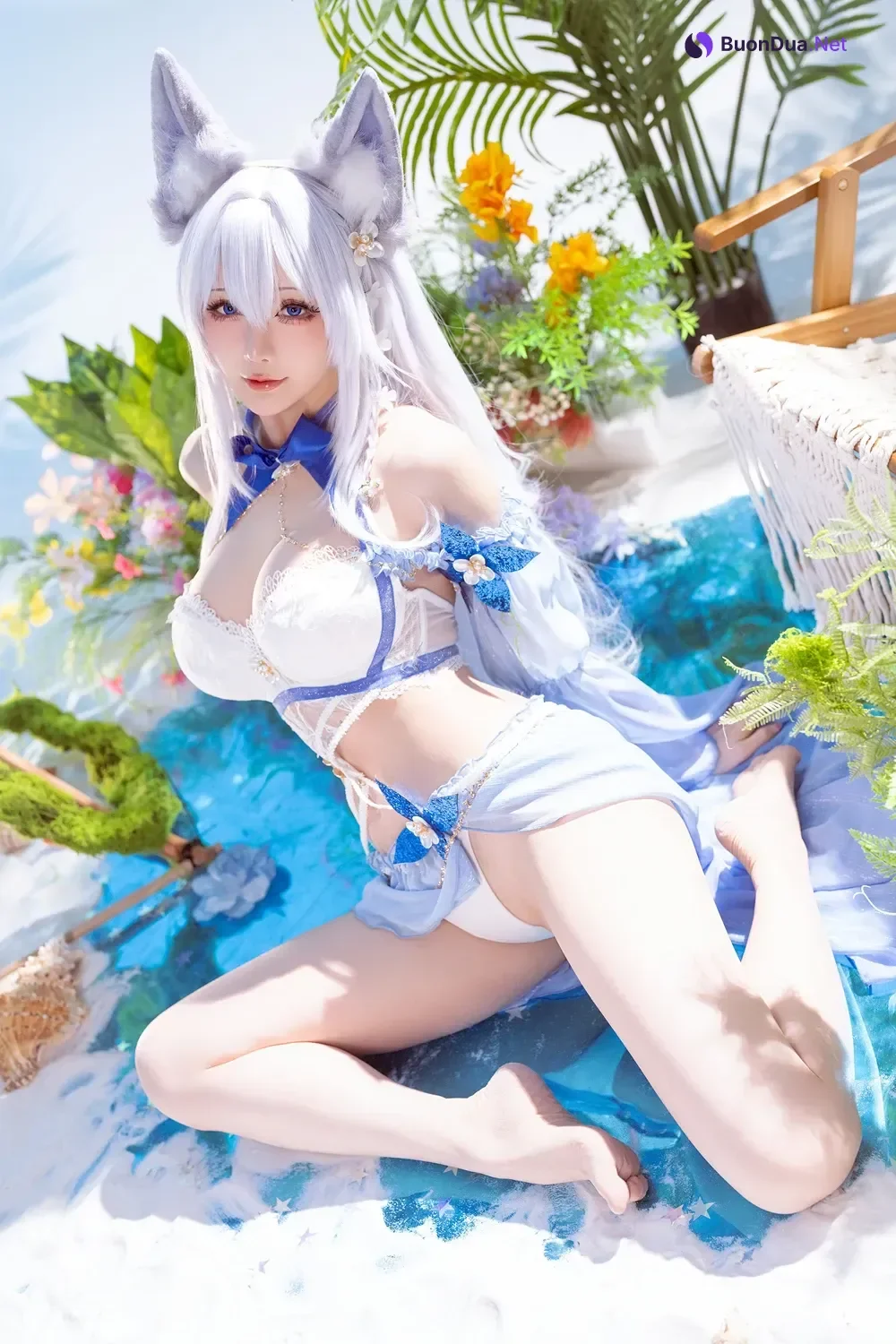 Cosplay 星之迟迟Hoshilily – 碧蓝航线 信浓泳装 - Photo 9