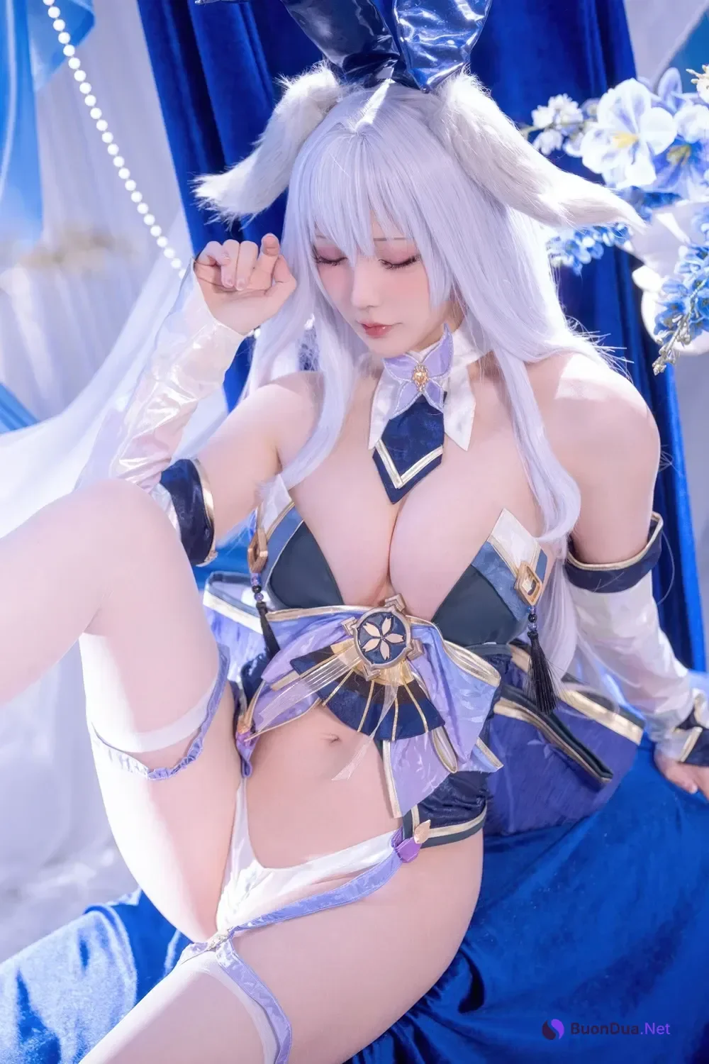 Cosplay 星之迟迟Hoshilily – 碧蓝航线 信浓 兔女郎 - Photo 11