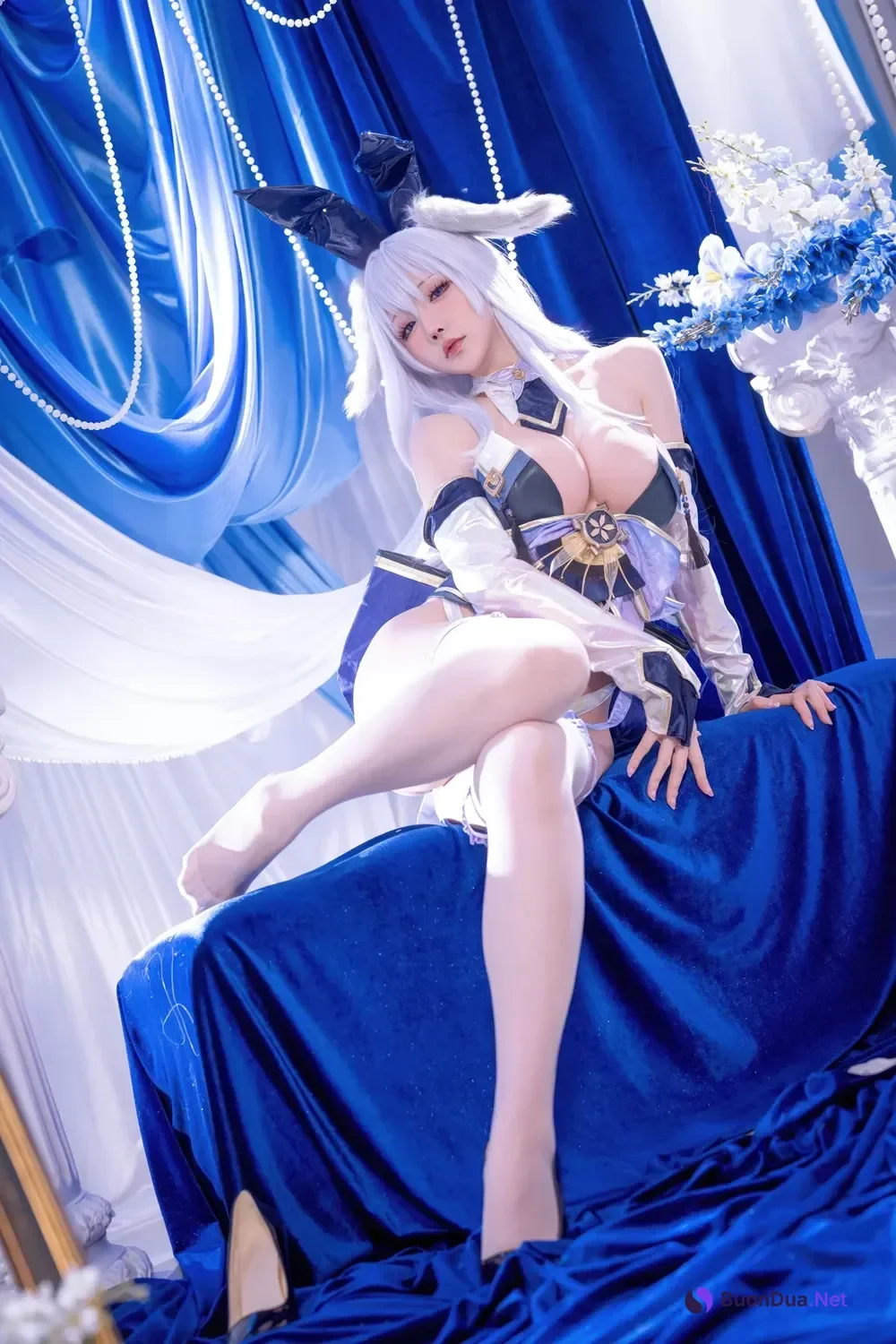 Cosplay 星之迟迟Hoshilily – 碧蓝航线 信浓 兔女郎 - Photo 12
