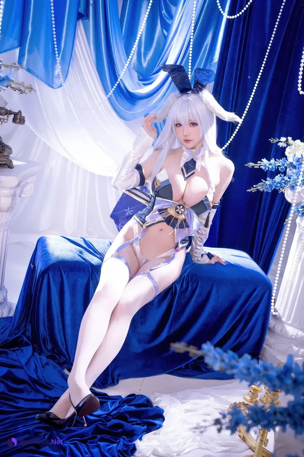 Cosplay 星之迟迟Hoshilily – 碧蓝航线 信浓 兔女郎 - Photo 7