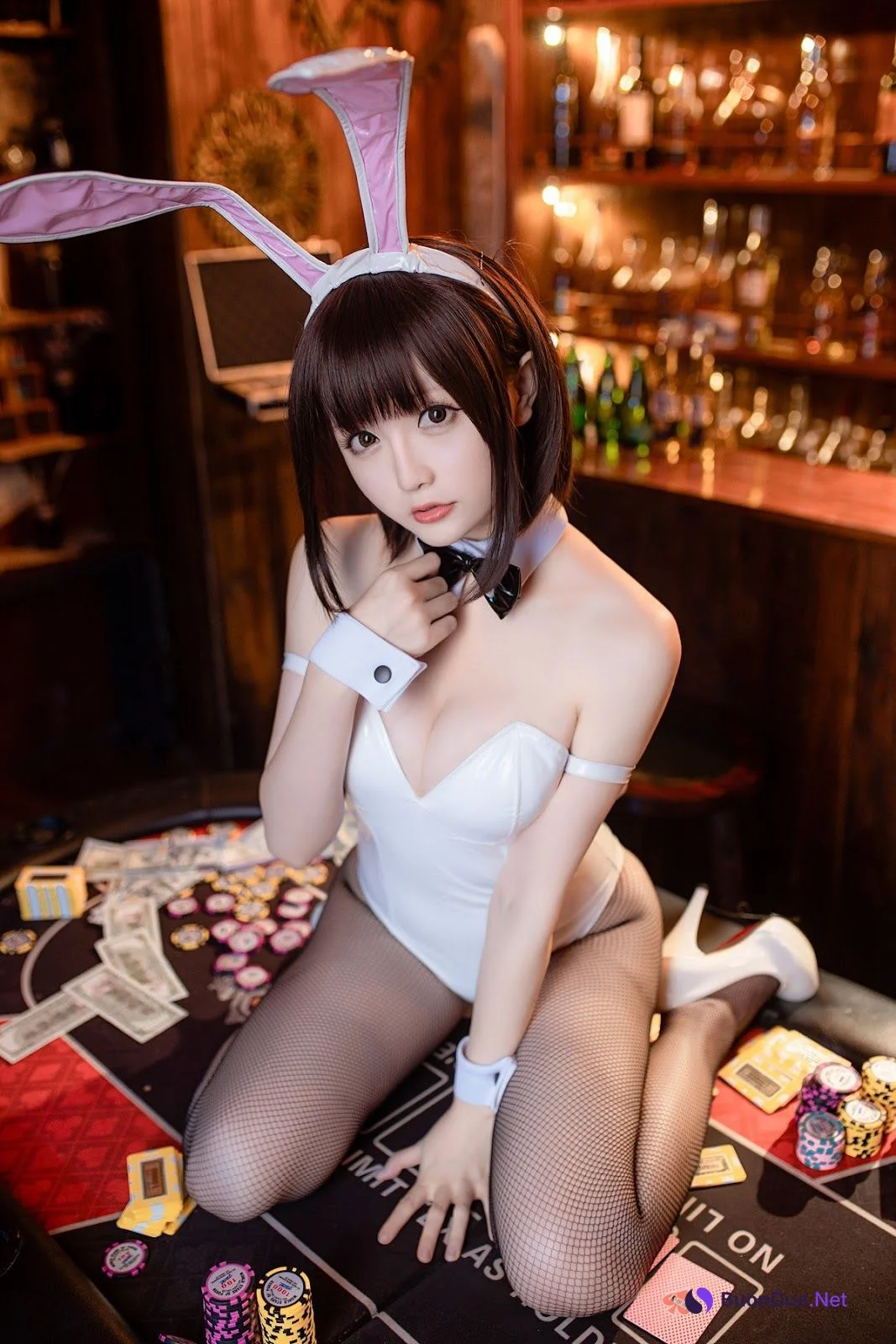 Cosplay 星之迟迟Hoshilily 加藤惠 兔女郎 - Photo 15