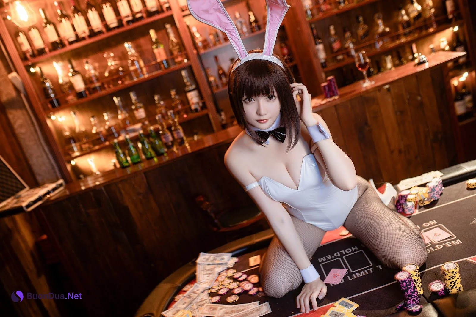 Cosplay 星之迟迟Hoshilily 加藤惠 兔女郎 - Photo 18