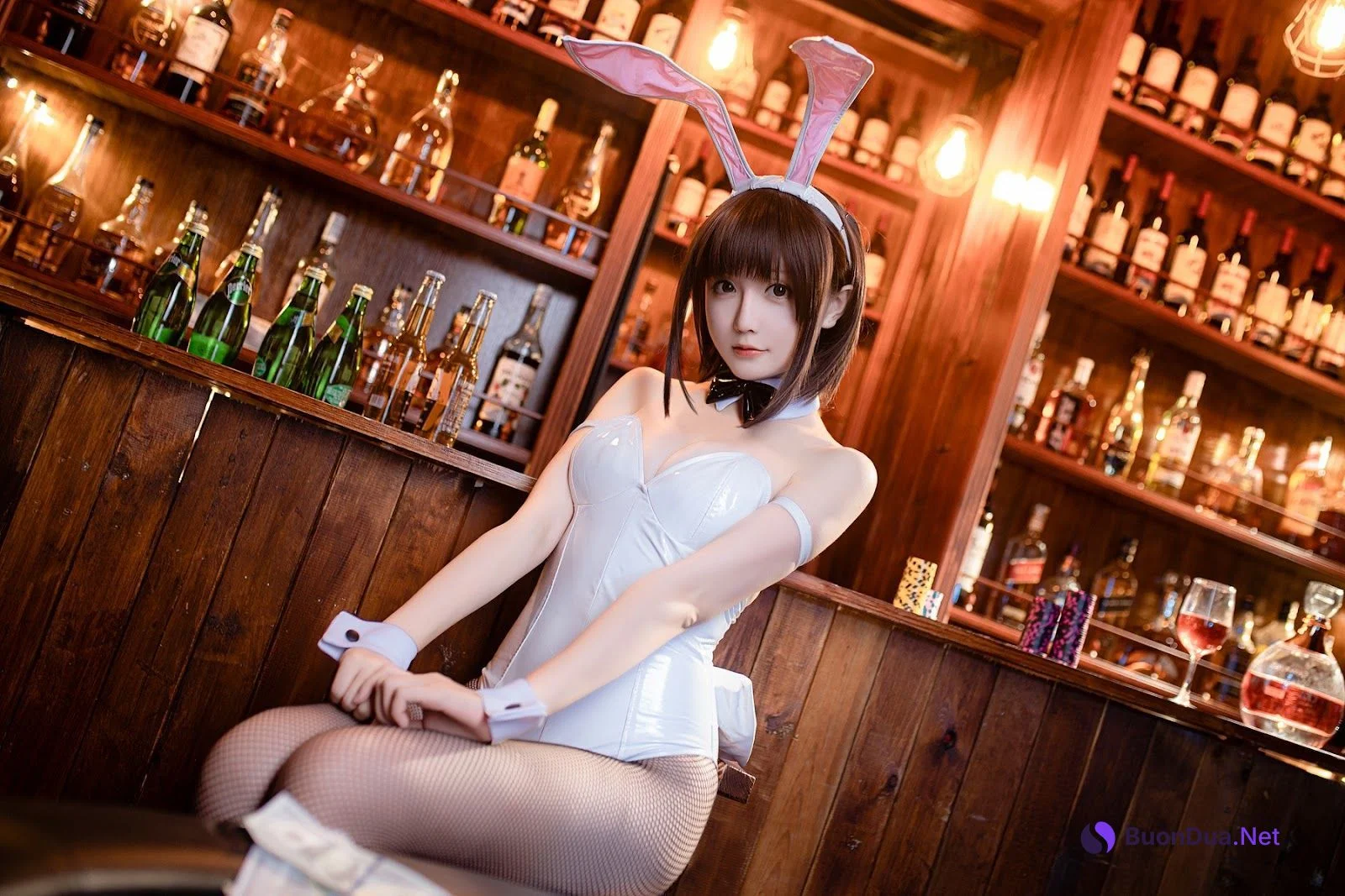 Cosplay 星之迟迟Hoshilily 加藤惠 兔女郎 - Photo 3