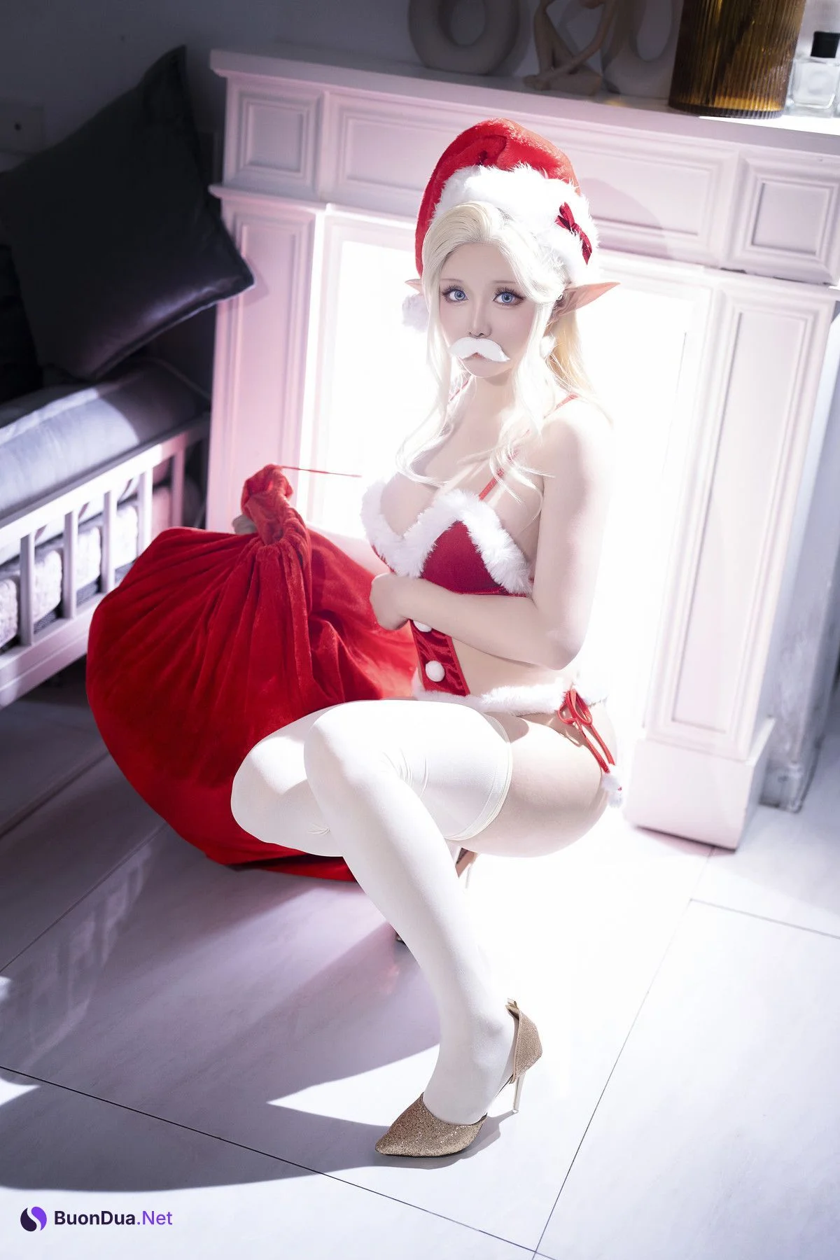 Cosplay 星之迟迟Hoshilily 圣诞精灵篇B 圣诞老人 Set.01 - Photo 18