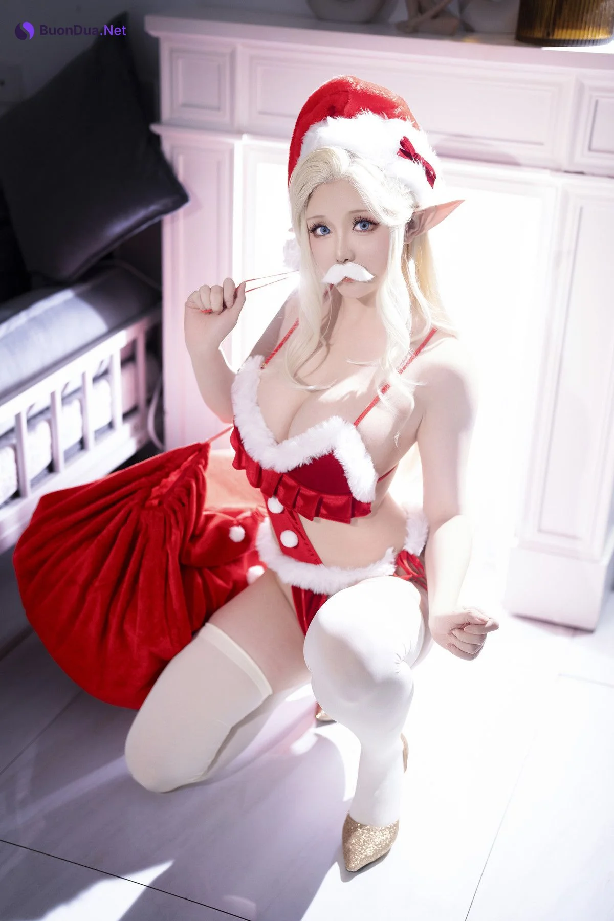 Cosplay 星之迟迟Hoshilily 圣诞精灵篇B 圣诞老人 Set.01 - Photo 7
