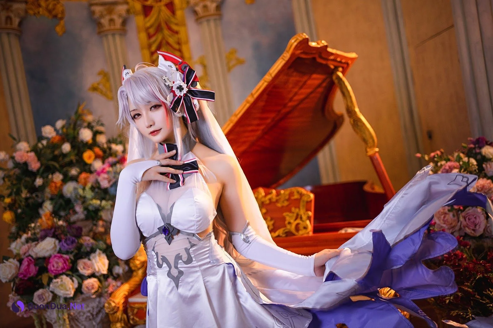 Cosplay 星之迟迟Hoshilily 秘密花园 欧根婚纱 - Photo 10