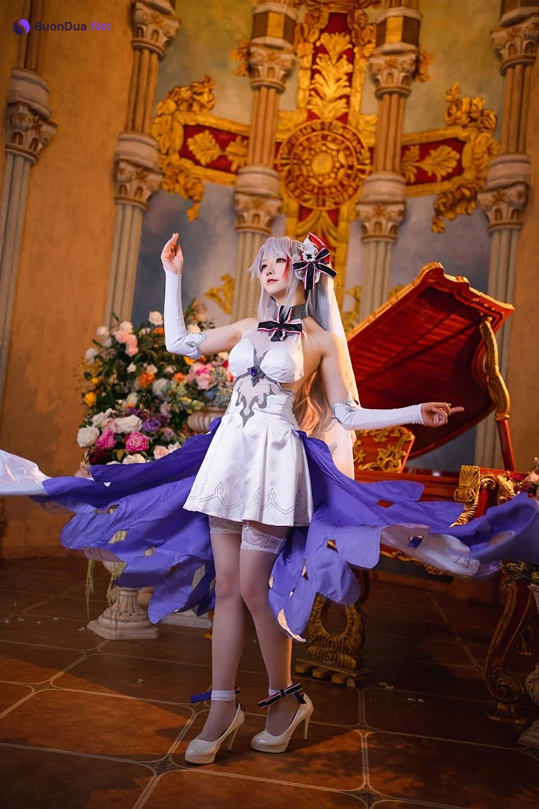 Cosplay 星之迟迟Hoshilily 秘密花园 欧根婚纱 - Photo 11