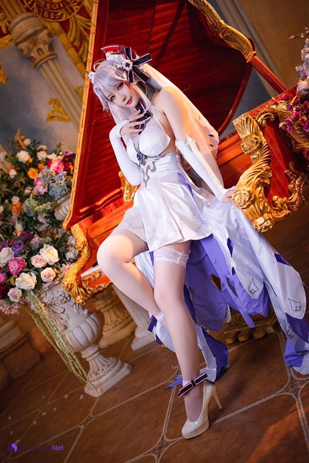Cosplay 星之迟迟Hoshilily 秘密花园 欧根婚纱 - Photo 12
