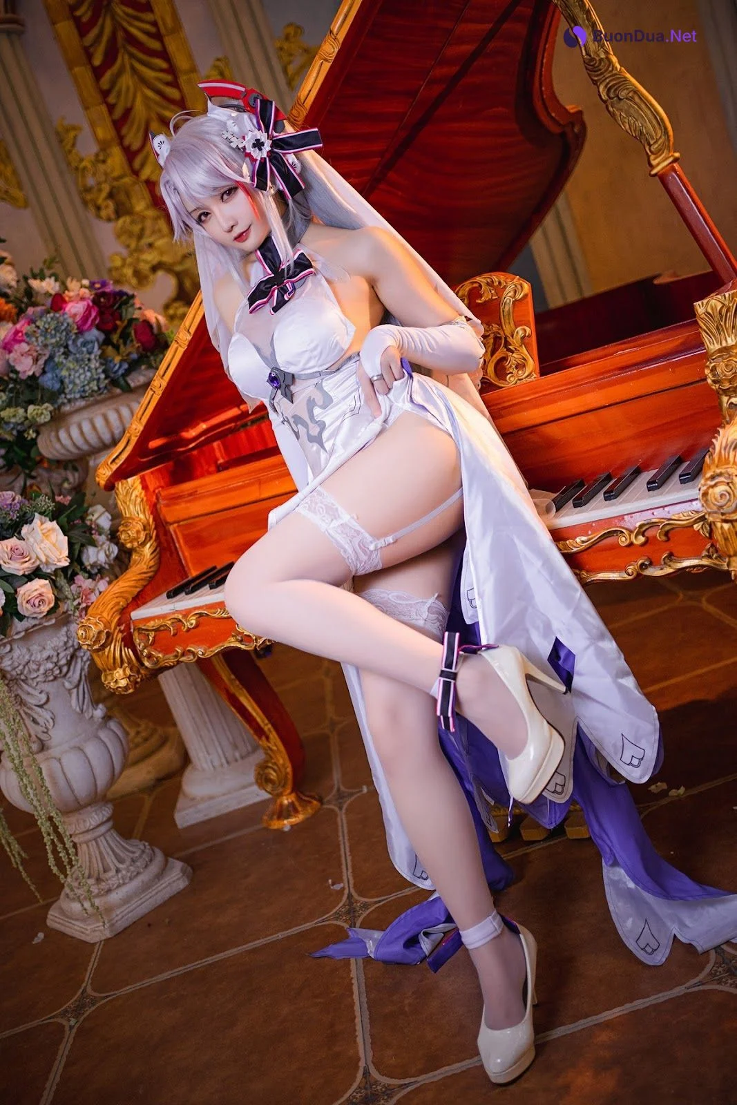 Cosplay 星之迟迟Hoshilily 秘密花园 欧根婚纱 - Photo 13