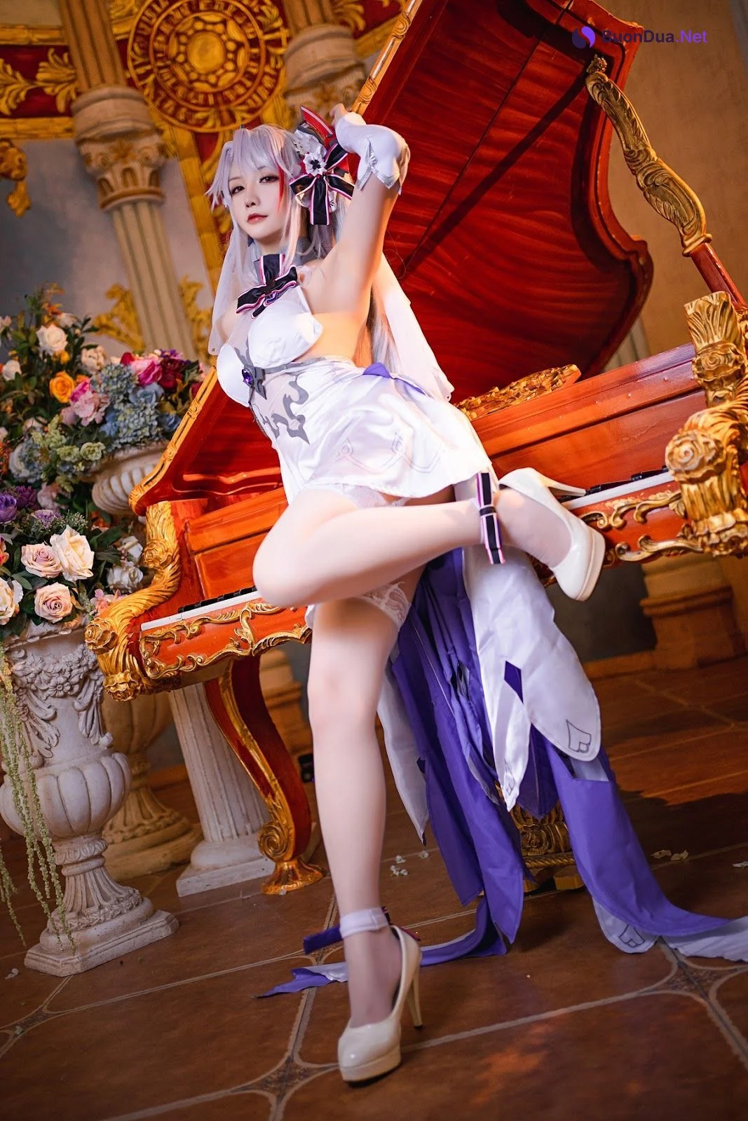 Cosplay 星之迟迟Hoshilily 秘密花园 欧根婚纱 - Photo 15