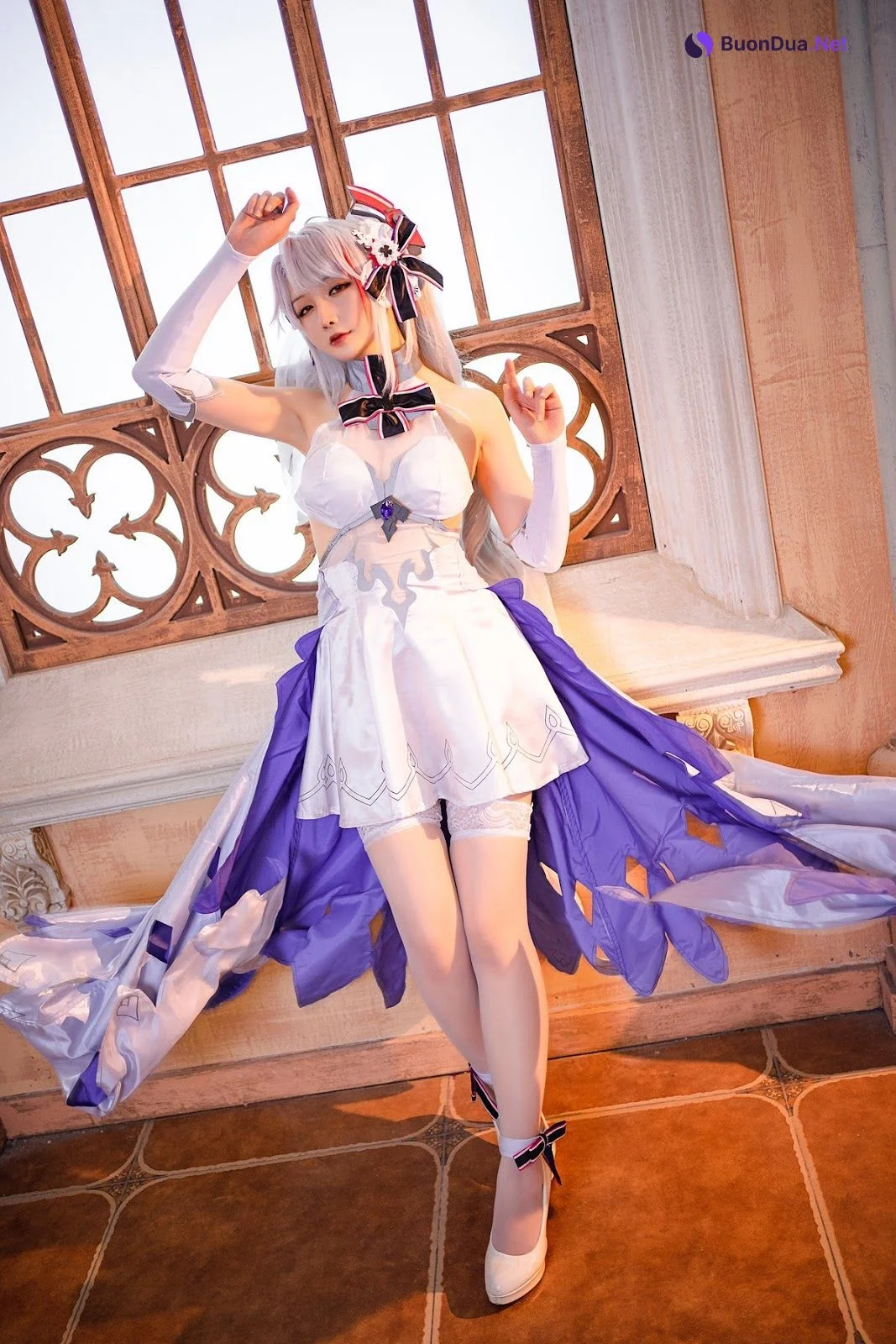 Cosplay 星之迟迟Hoshilily 秘密花园 欧根婚纱 - Photo 19